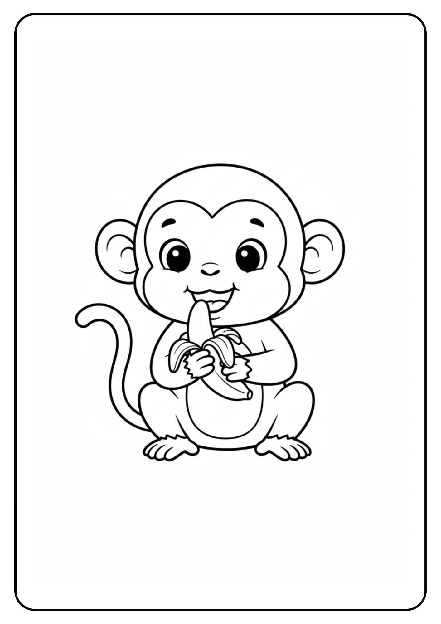 Aap schattig met banaan