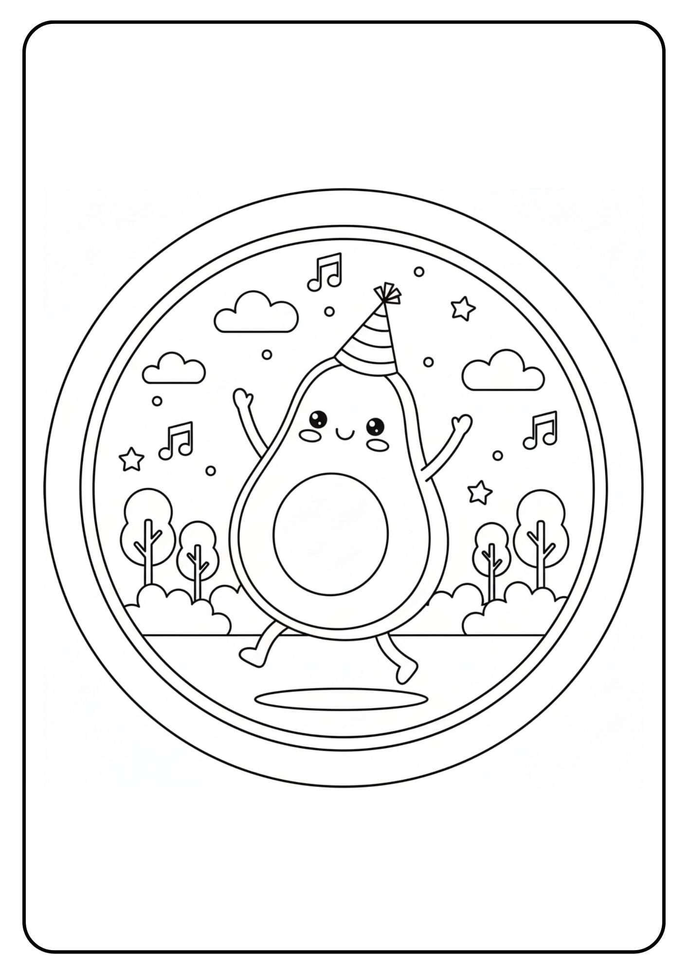 Avocado schattig feest