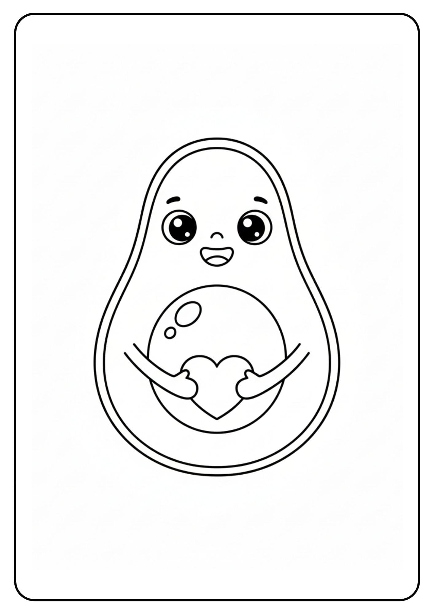 Avocado schattig hartje