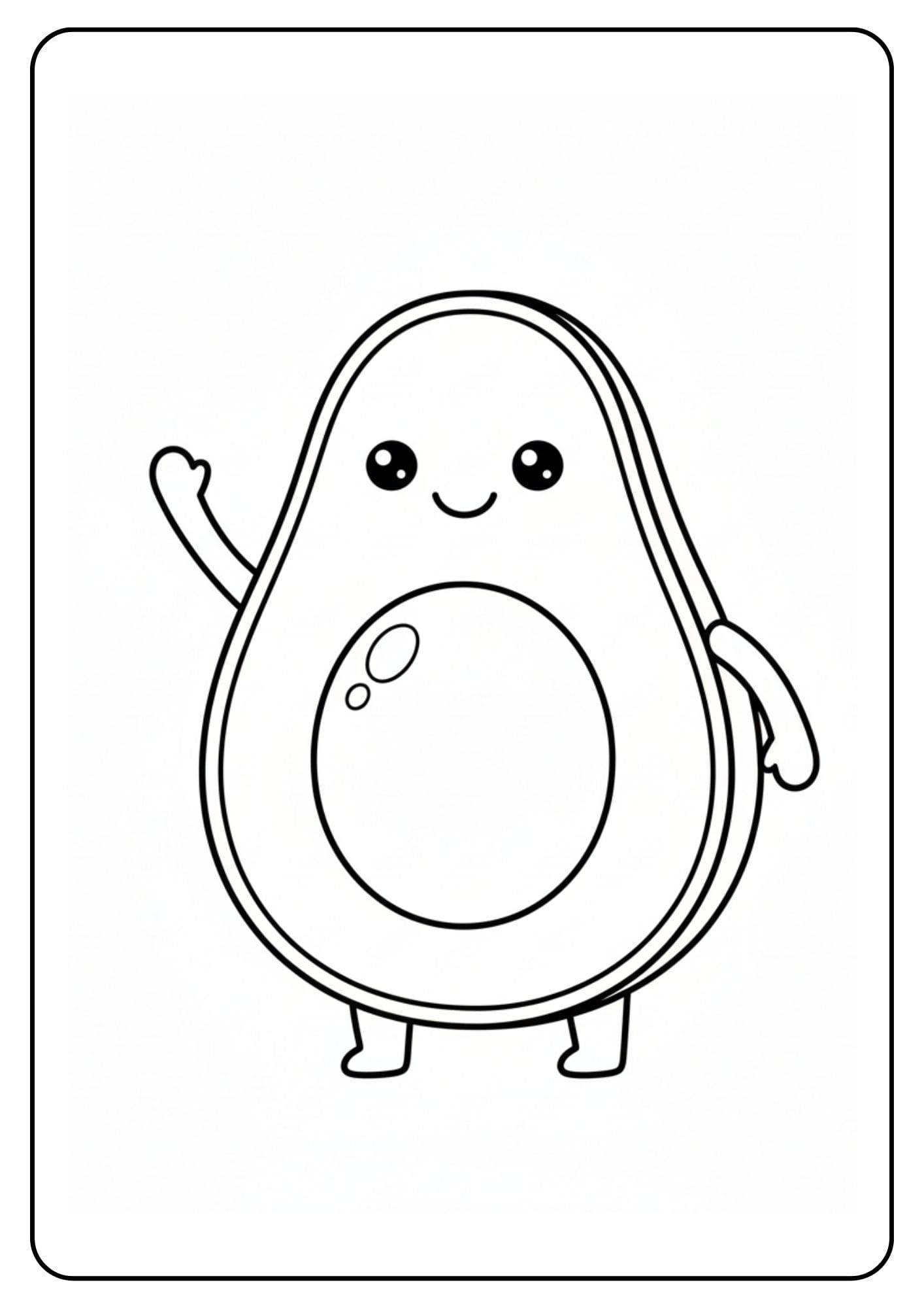 Avocado schattig zwaait