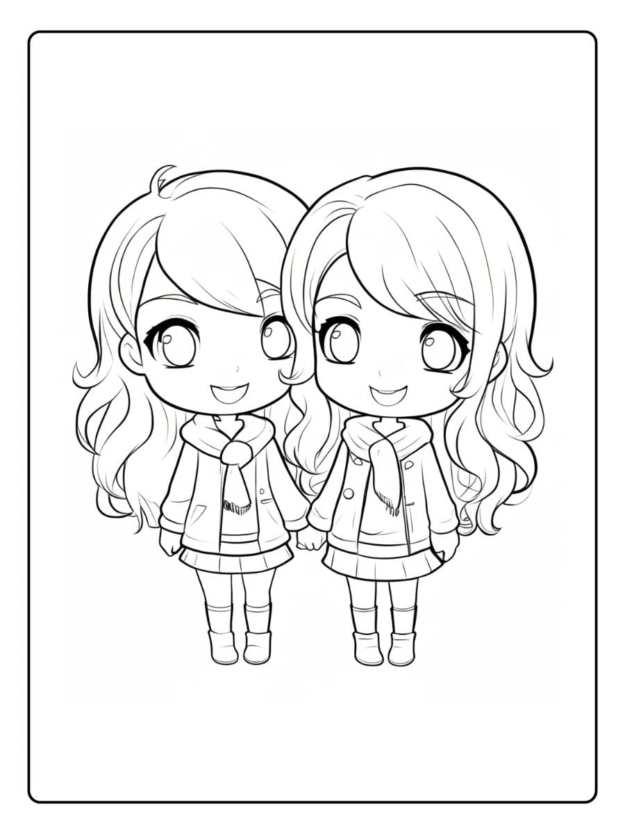 BFF Kleurplaat Schattig (1)