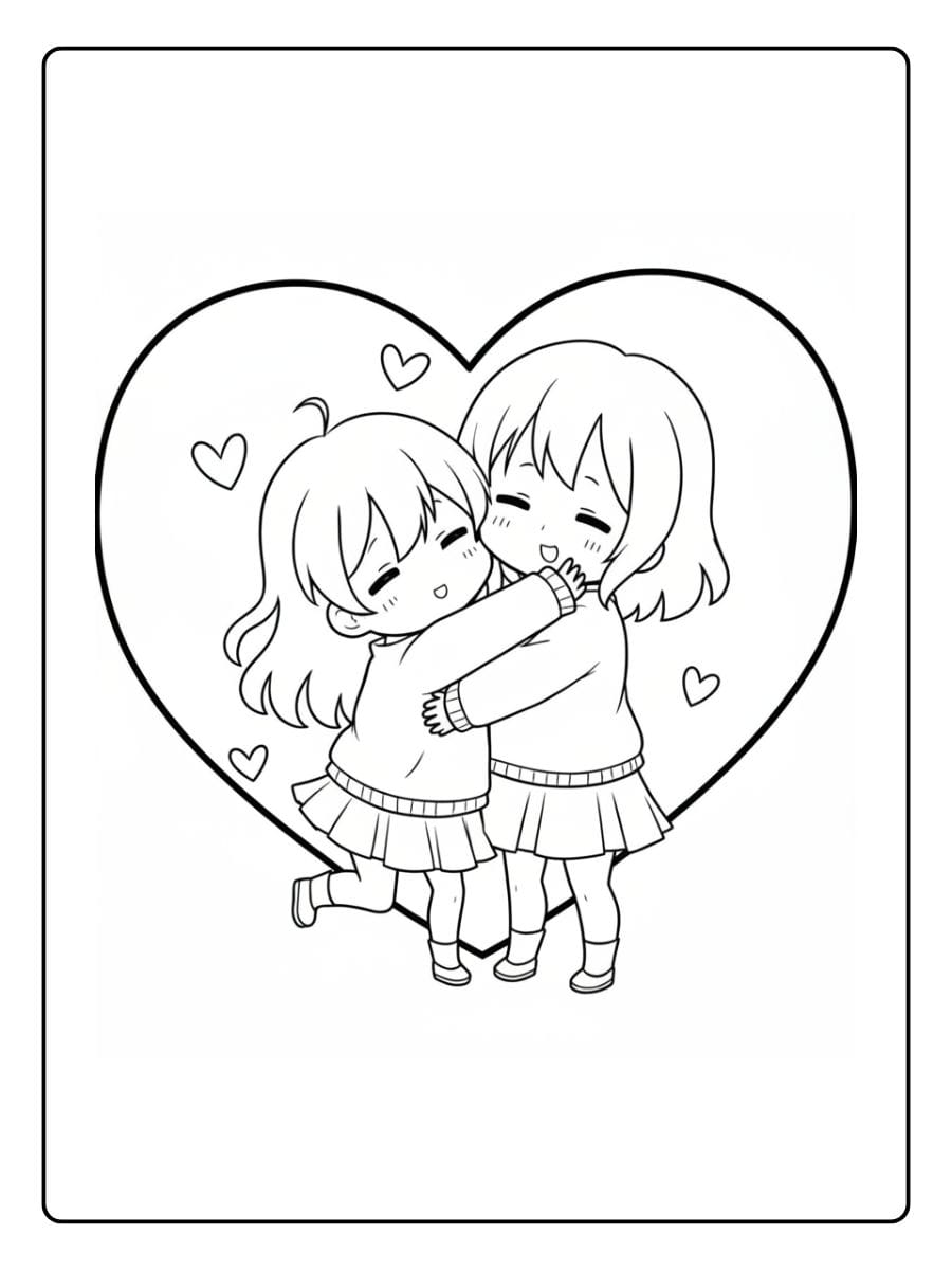 BFF Kleurplaat Schattig (10)