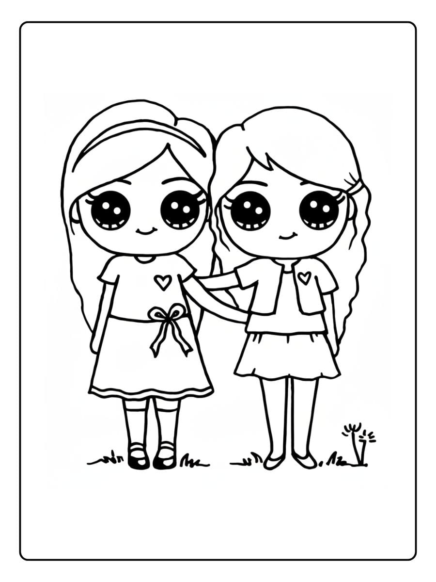 BFF Kleurplaat Schattig (2)