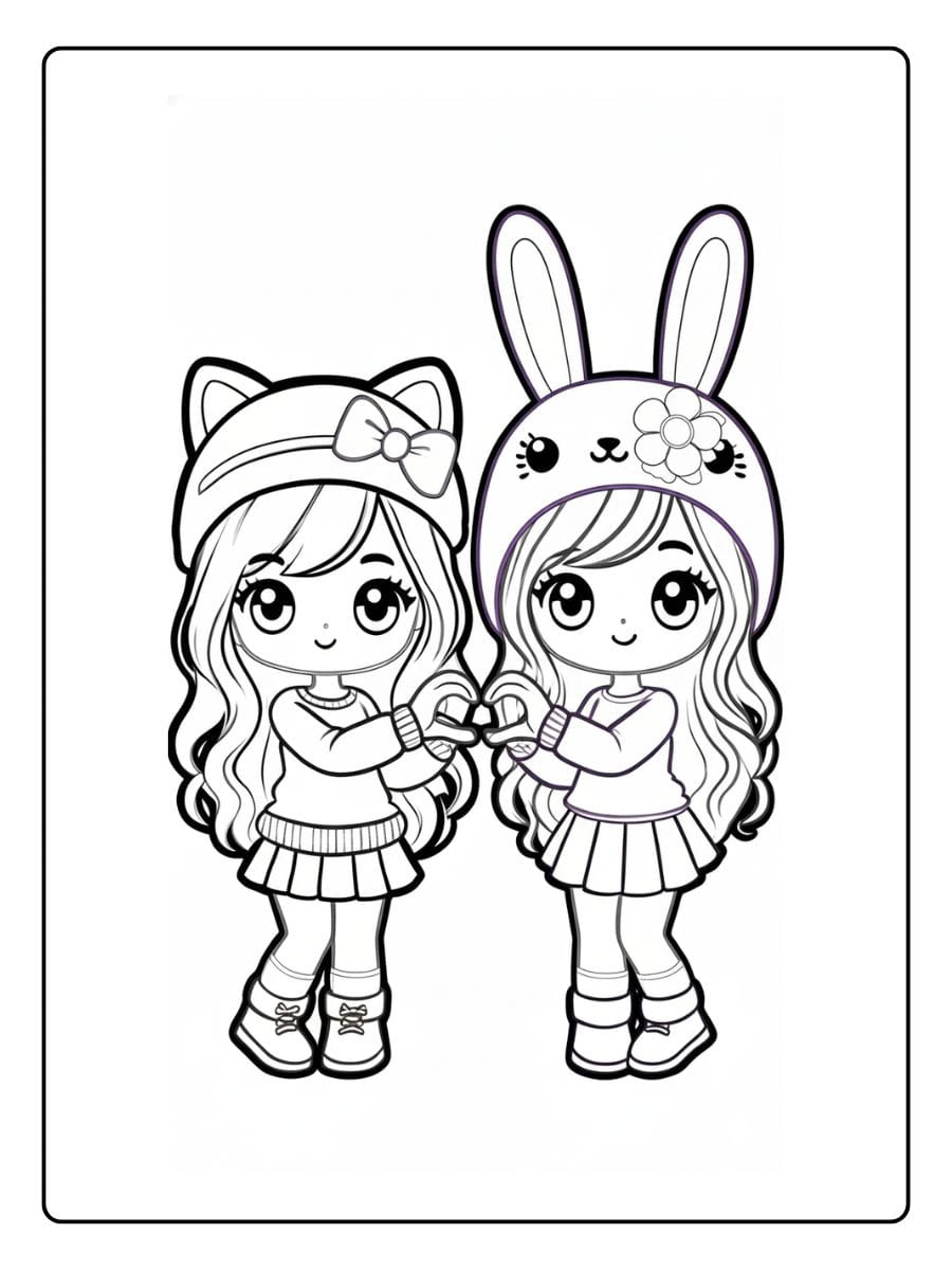 BFF Kleurplaat Schattig (3)