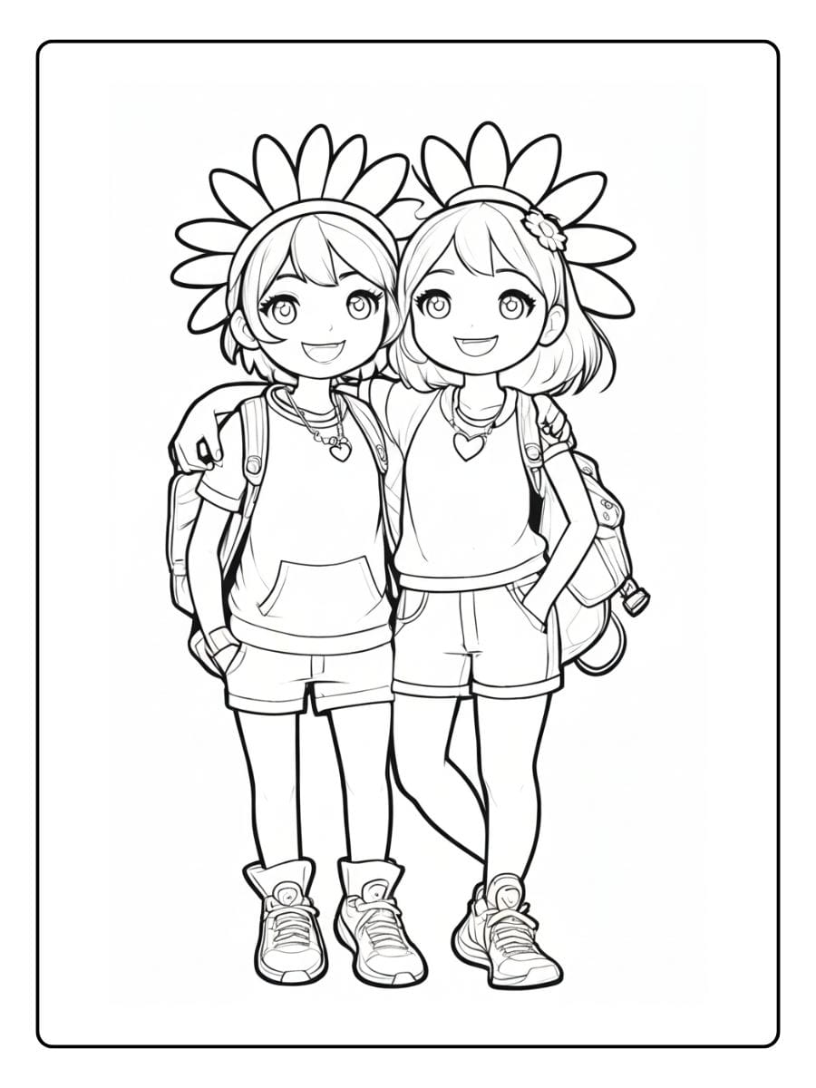 BFF Kleurplaat Schattig (5)
