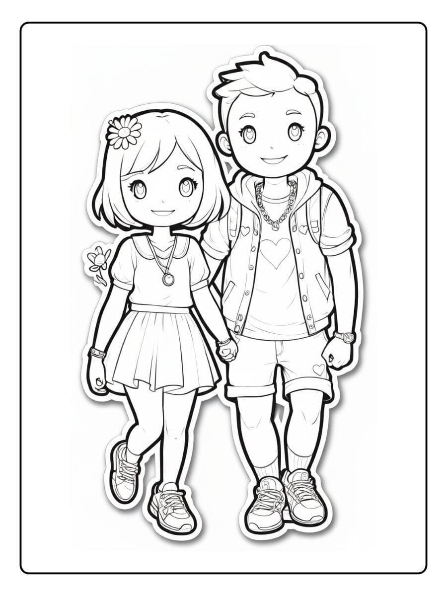 BFF Kleurplaat Schattig (6)