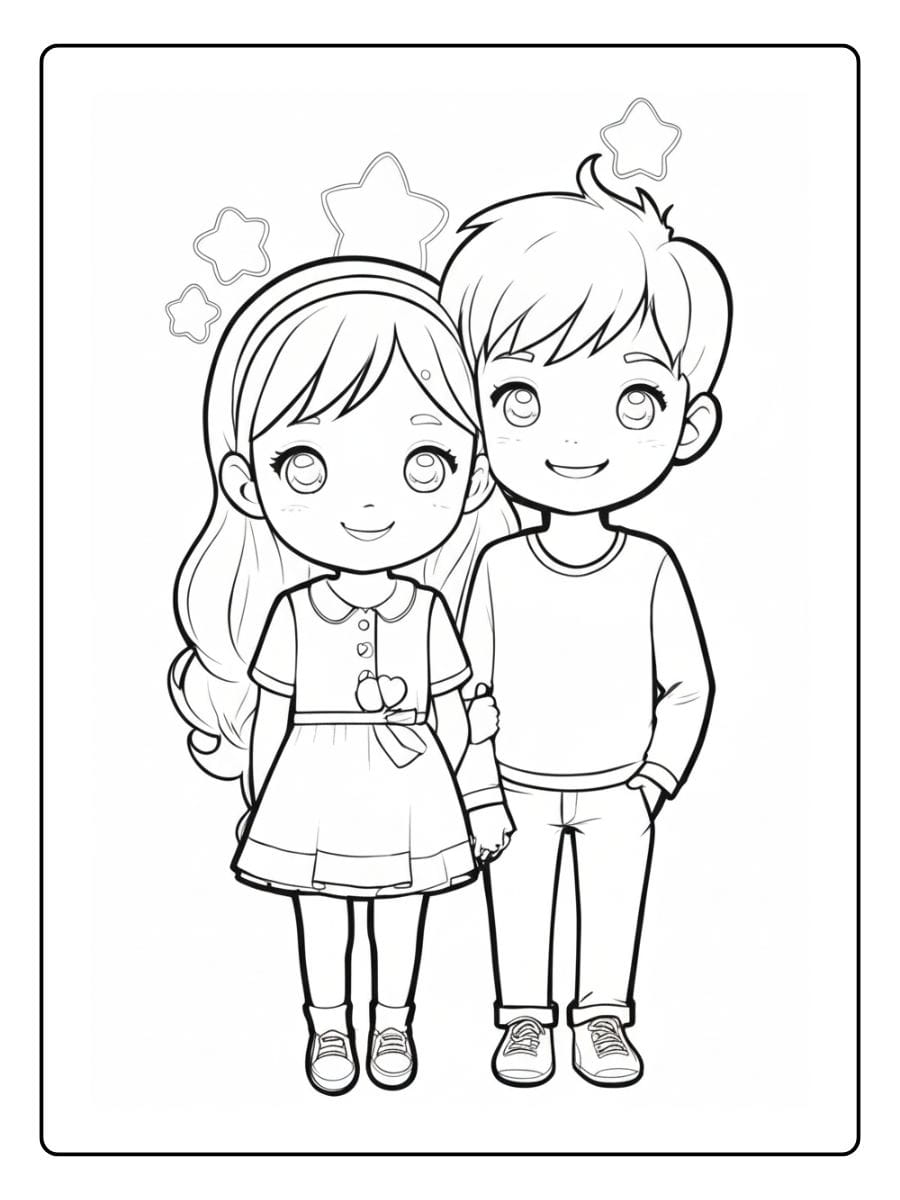 BFF Kleurplaat Schattig (7)