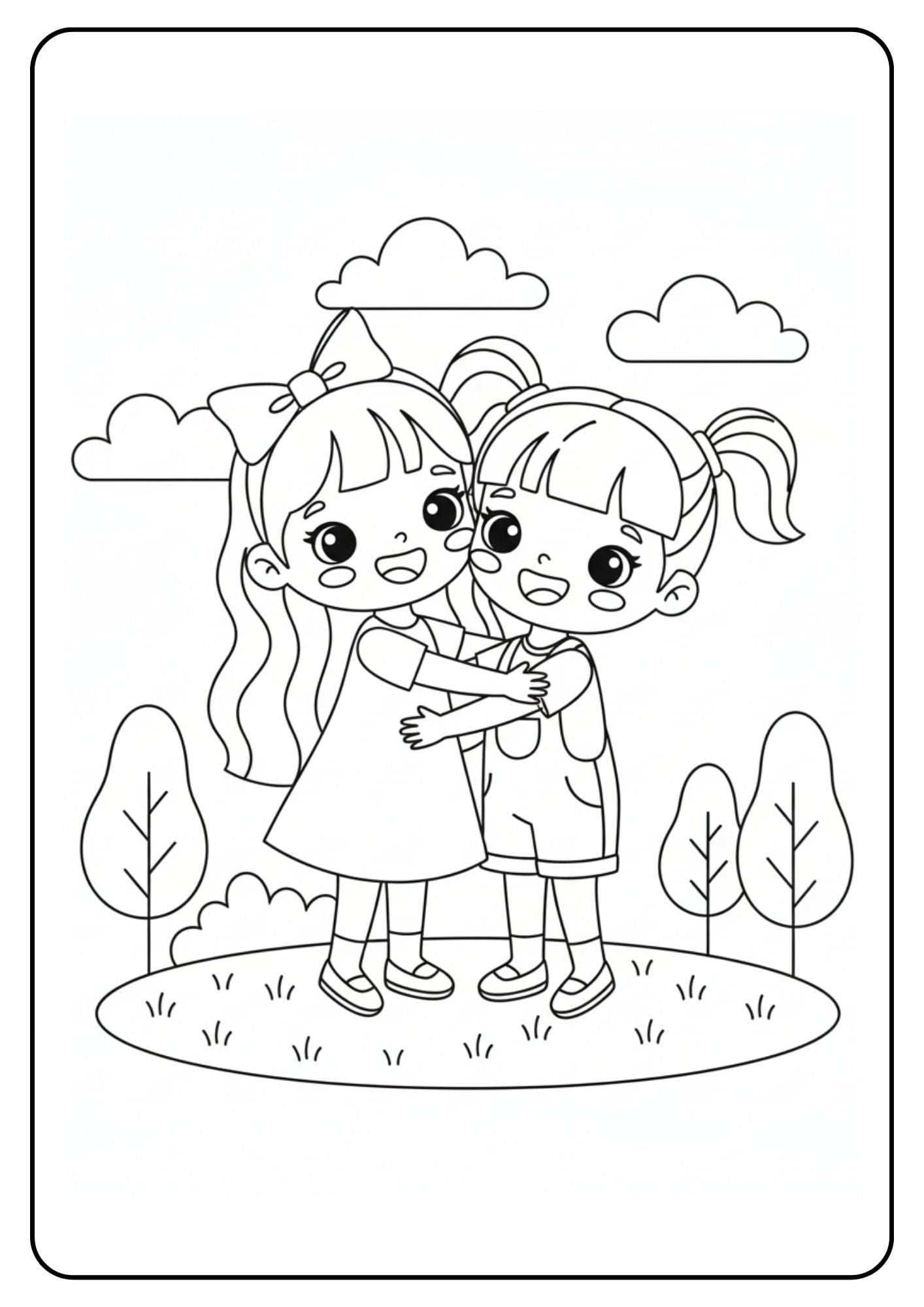 BFF schattig met knuffel