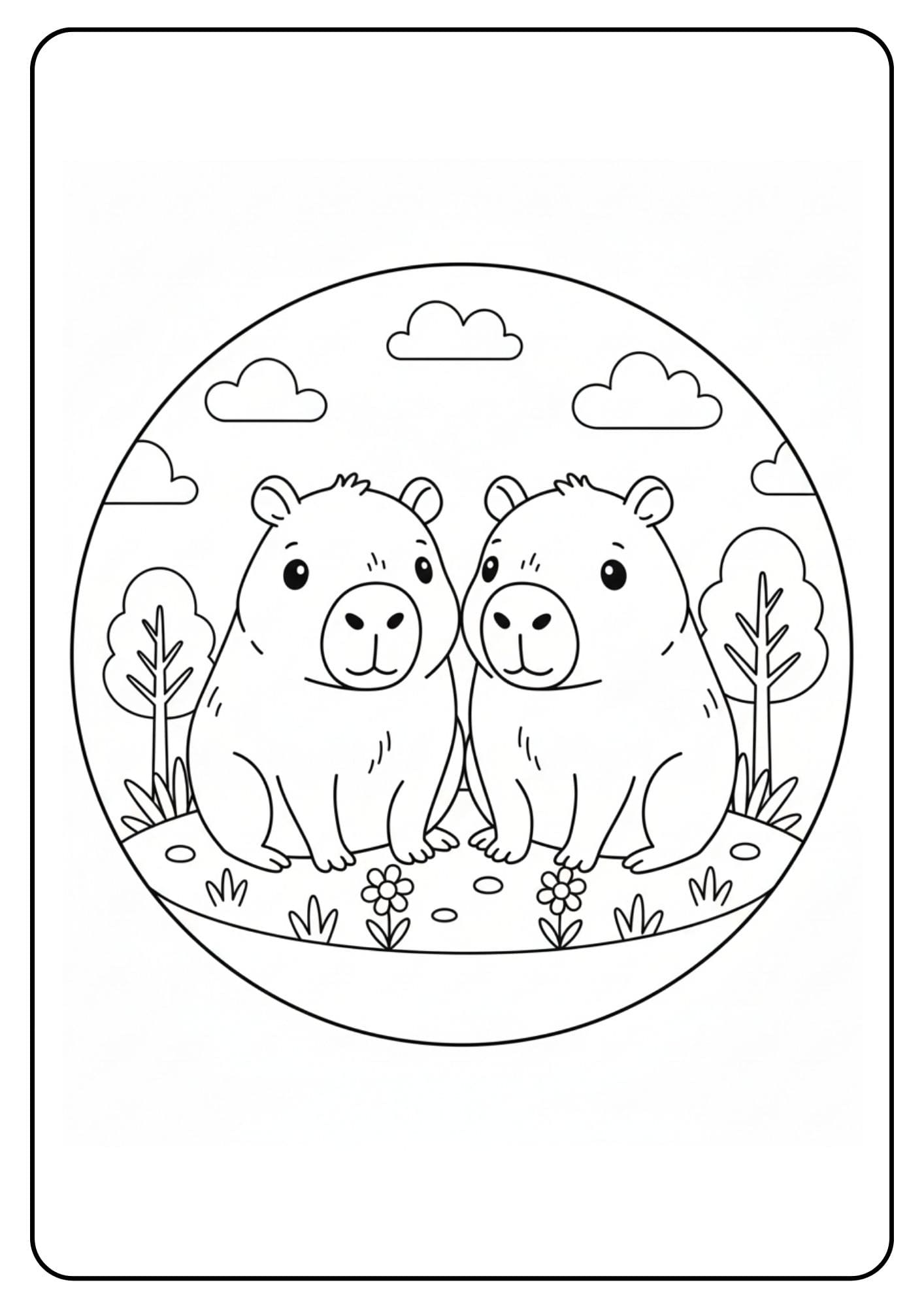 Capybara schattig duo