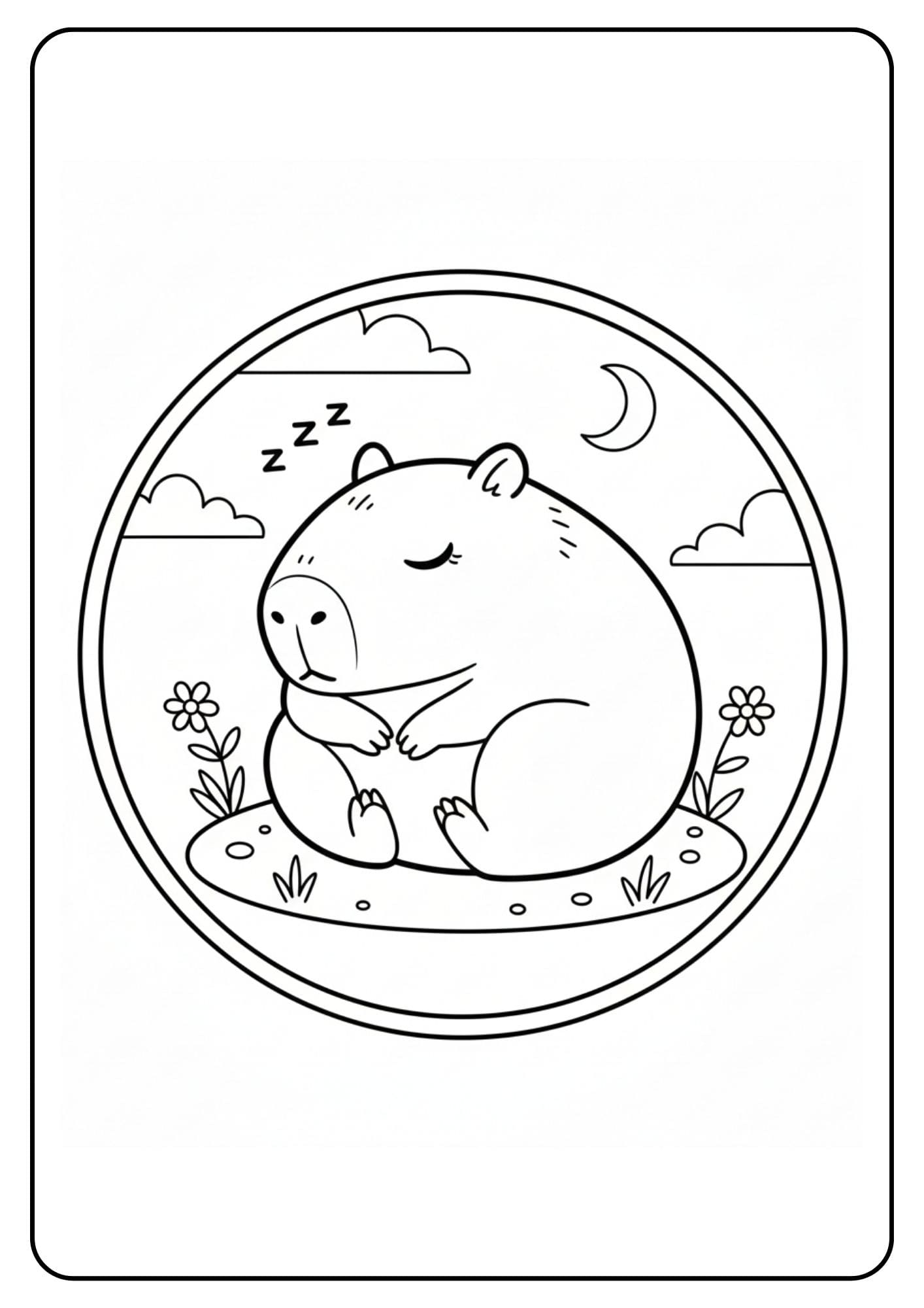 Capybara schattig slapend