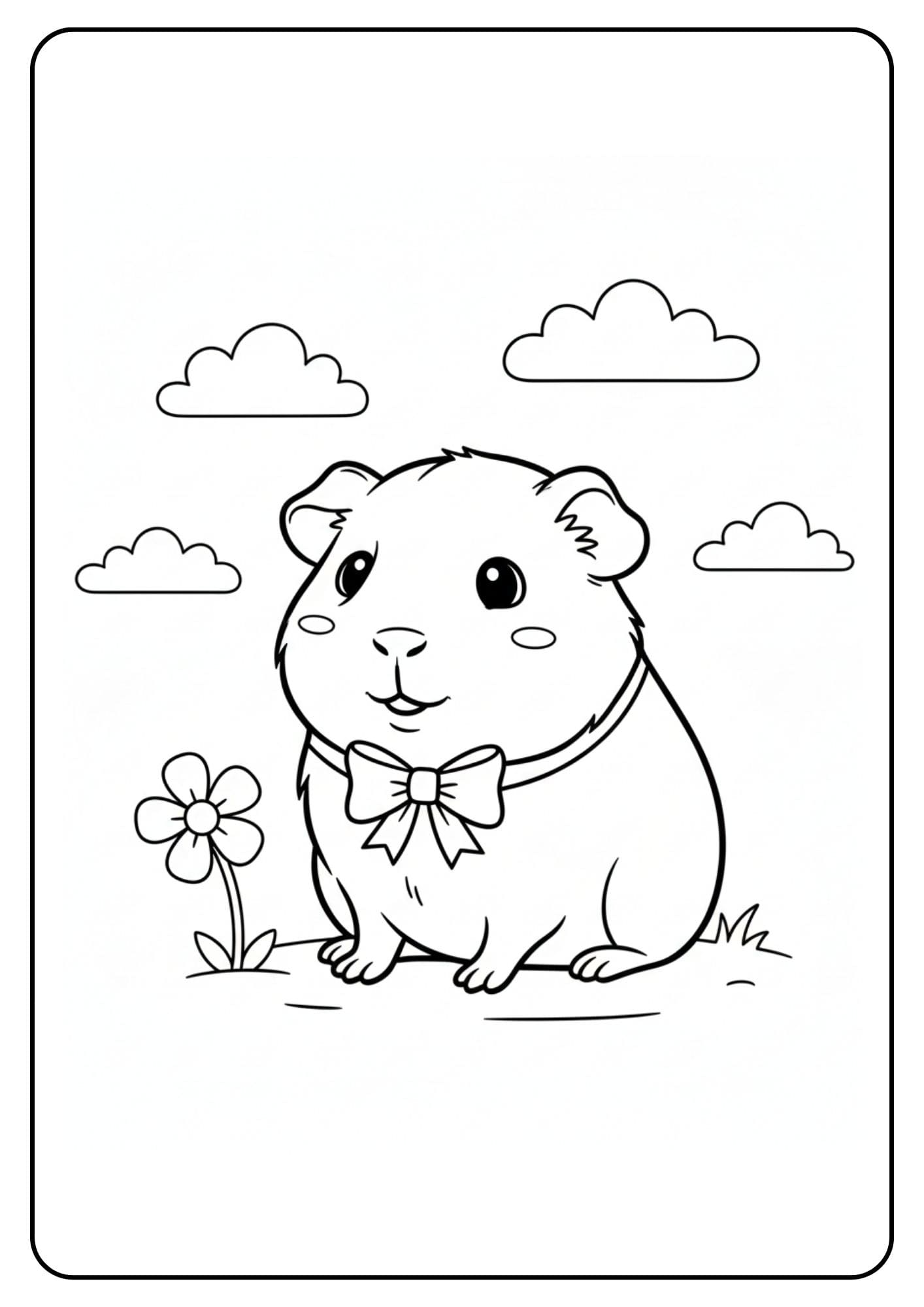 Cavia schattig met strikje