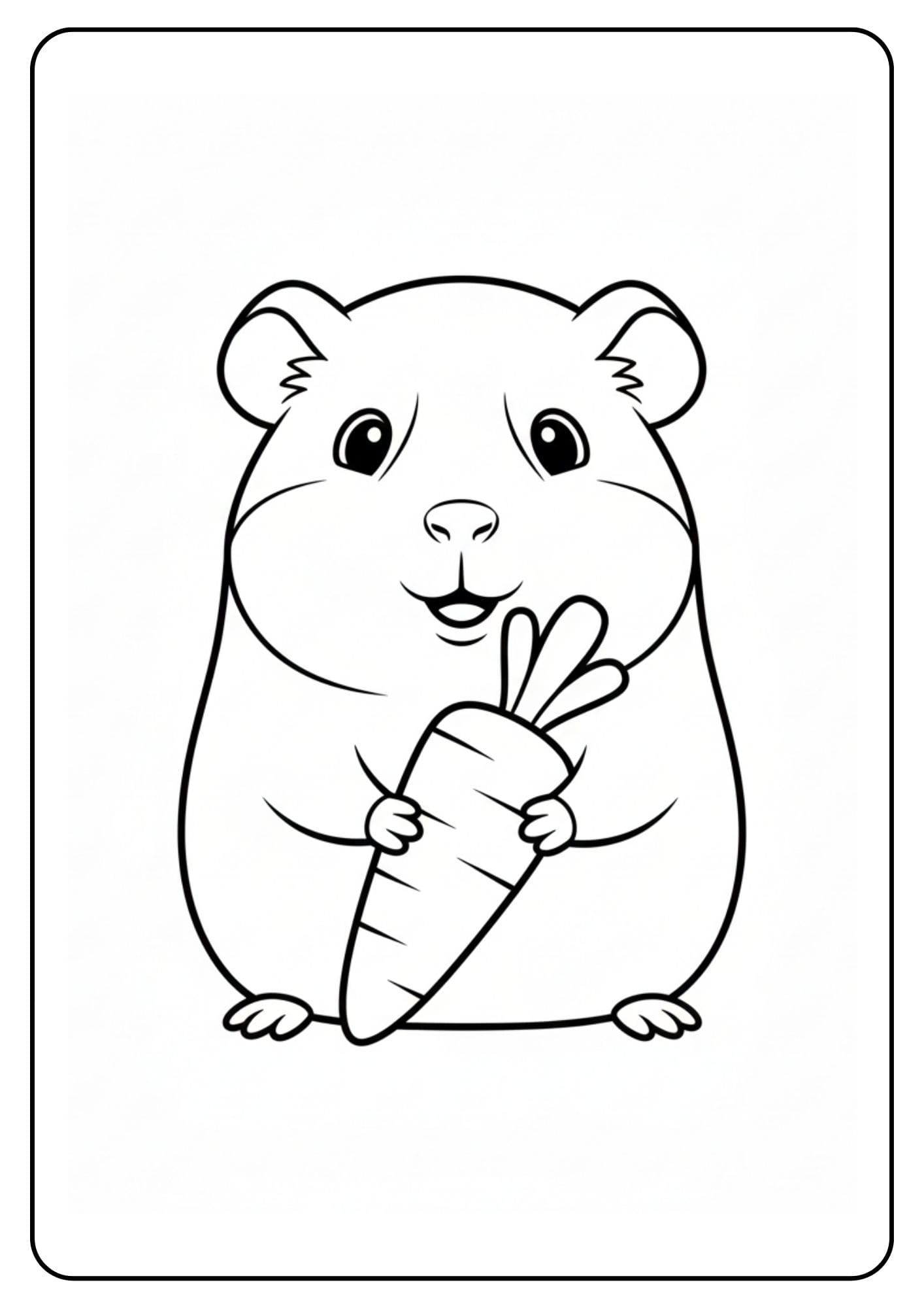 Cavia schattig met wortel