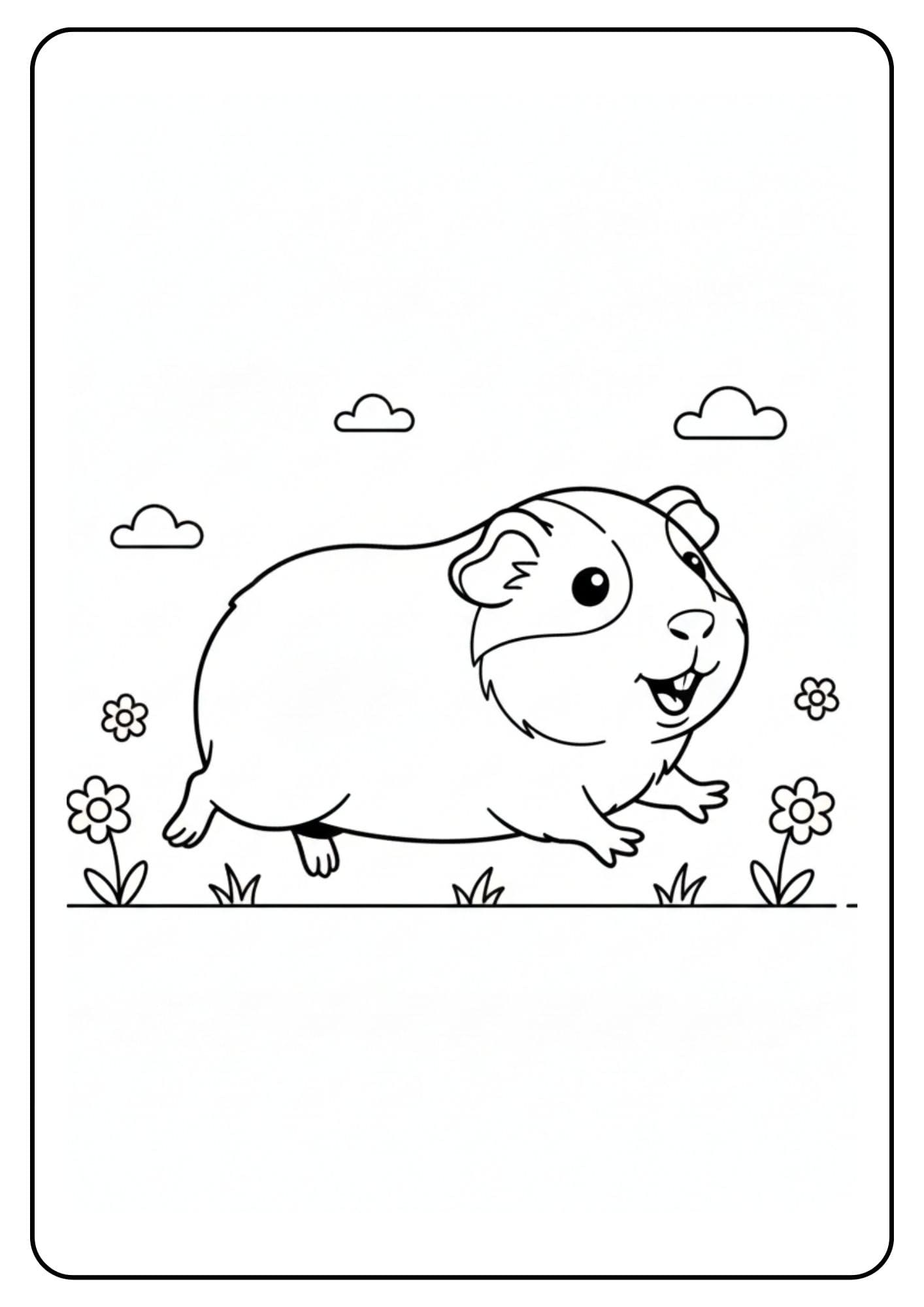 Cavia schattig rennend