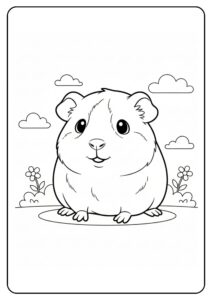 Cavia schattig zittend