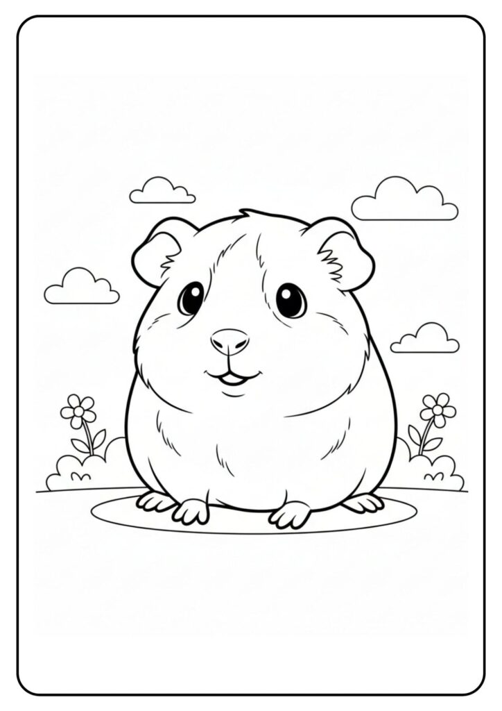 Cavia schattig zittend