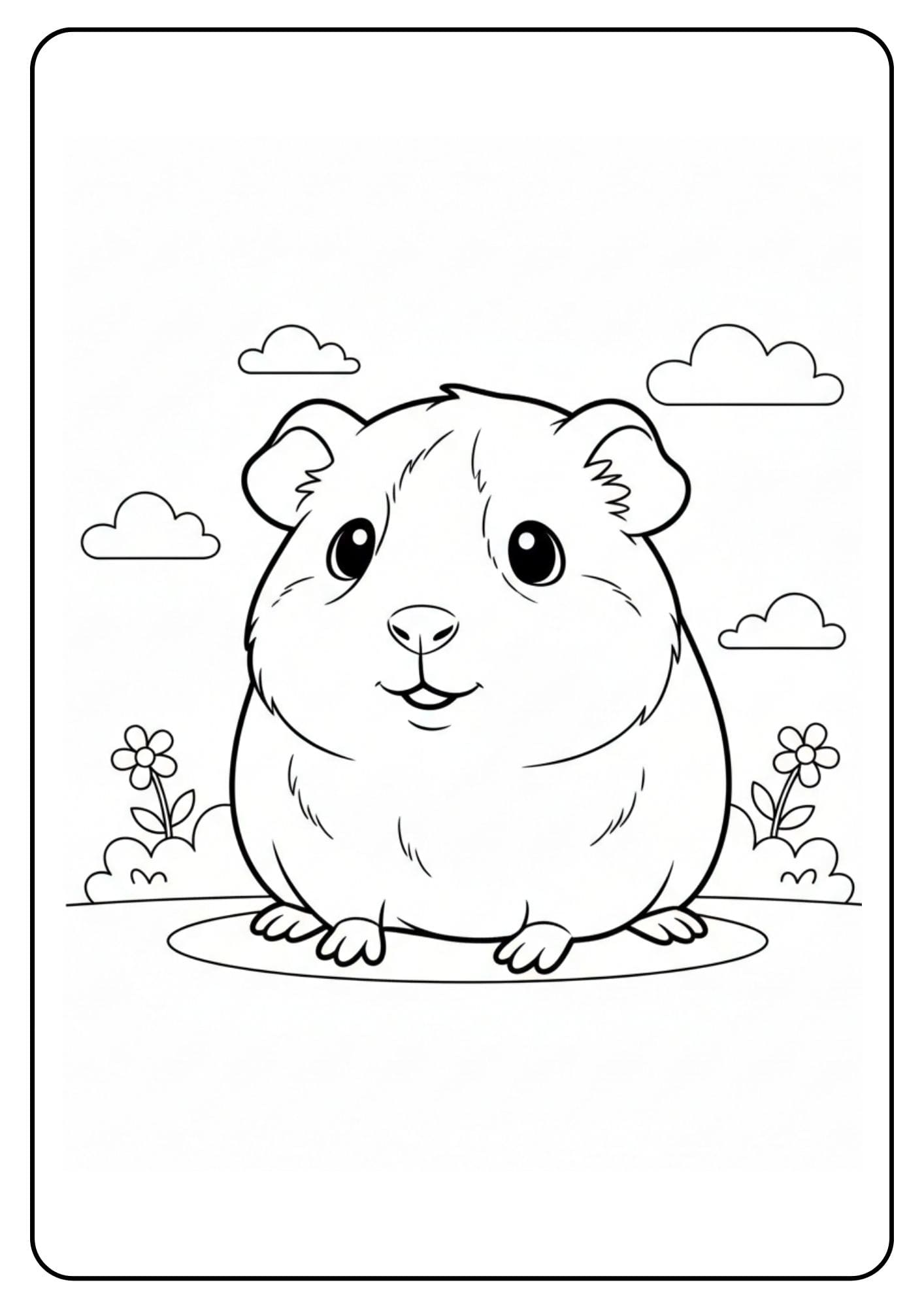 Cavia schattig zittend