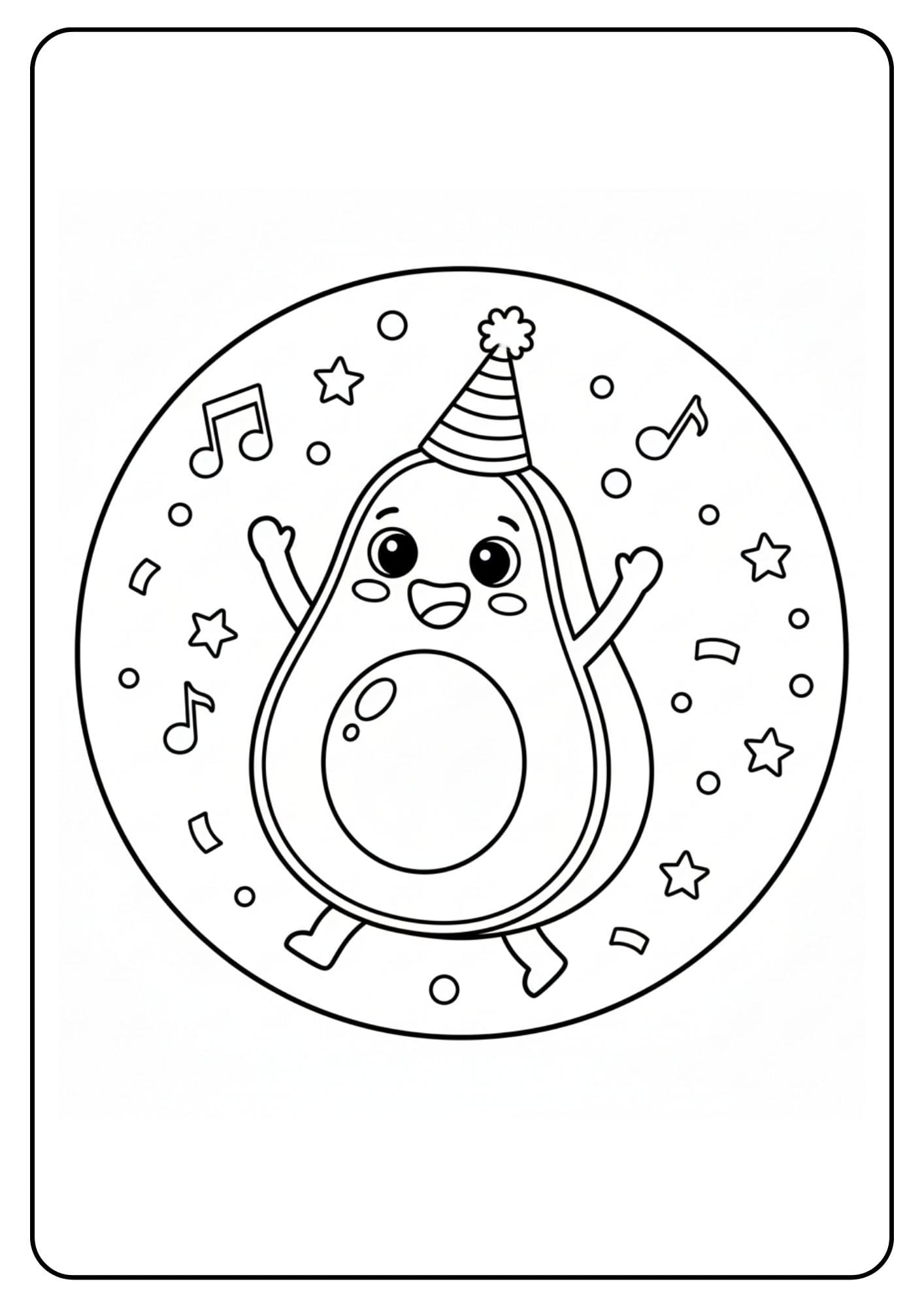 Dansende avocado schattig