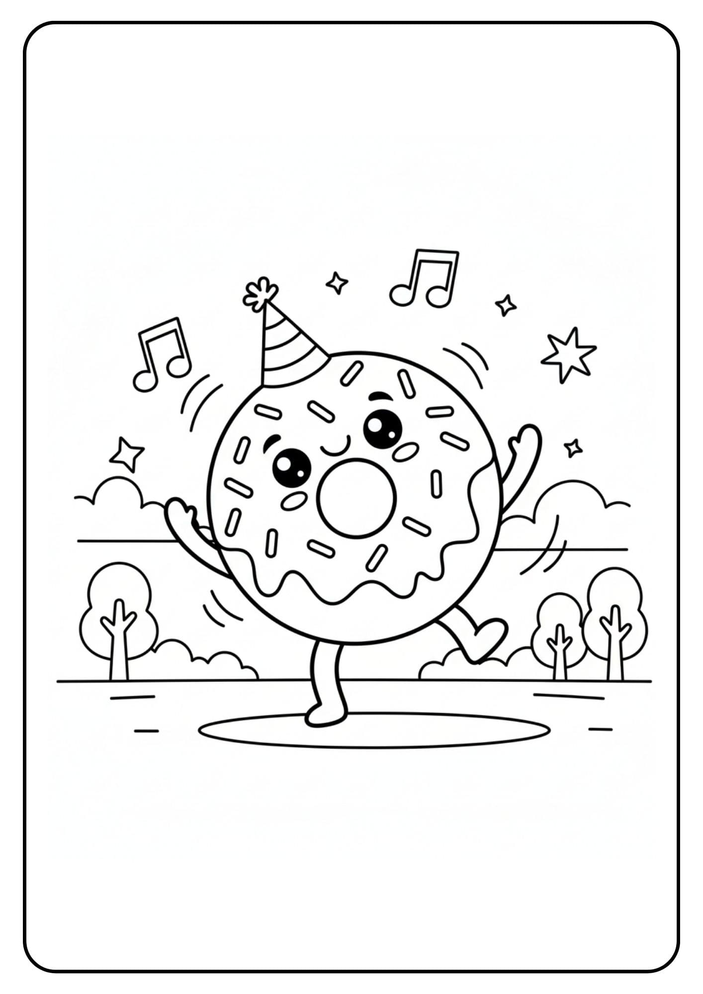 Dansende donut schattig