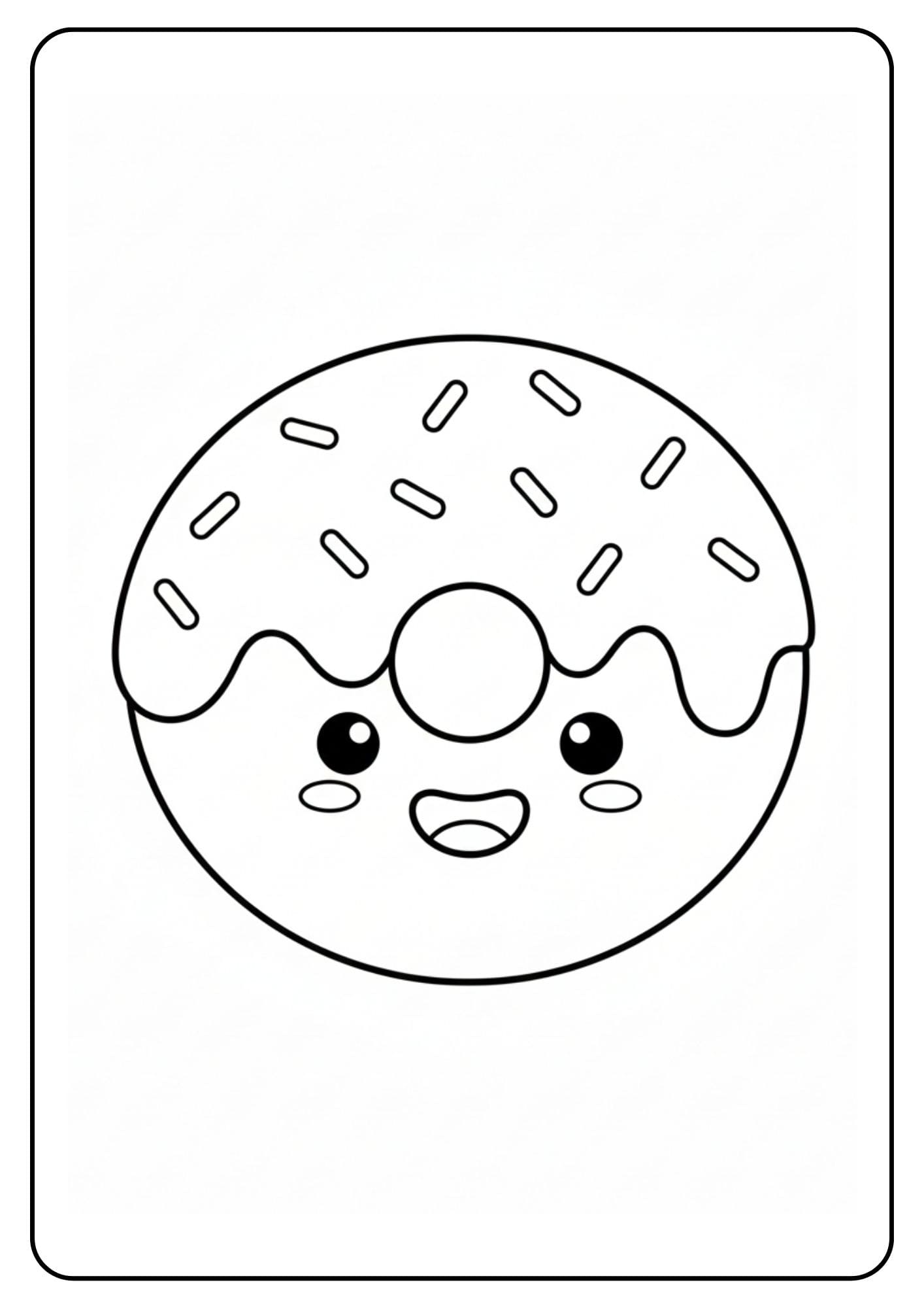 Donut schattig glimlach