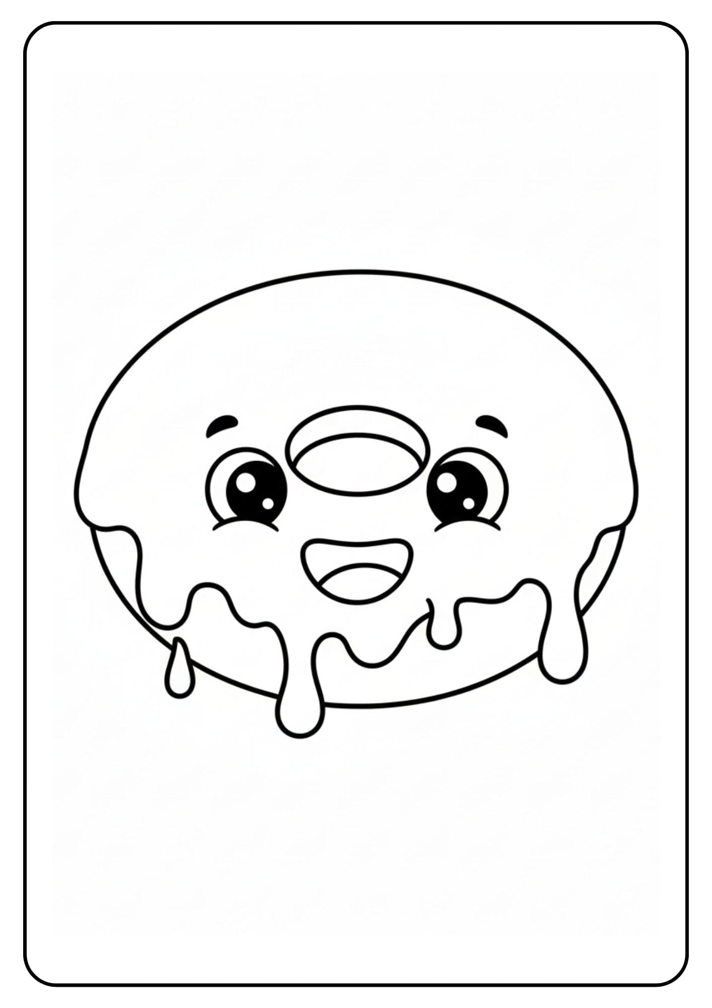 Donut schattig met glazuur