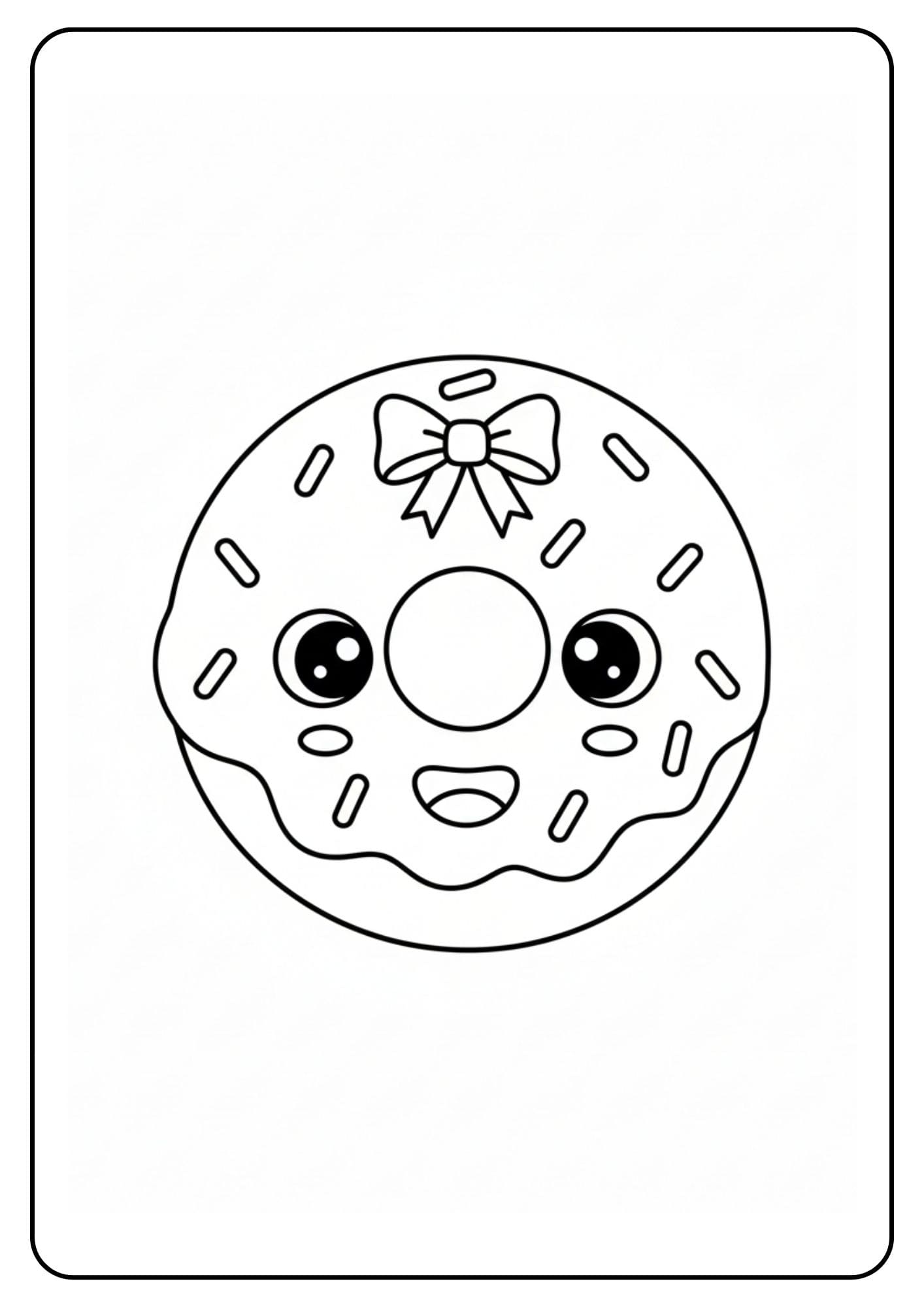 Donut schattig met strikje