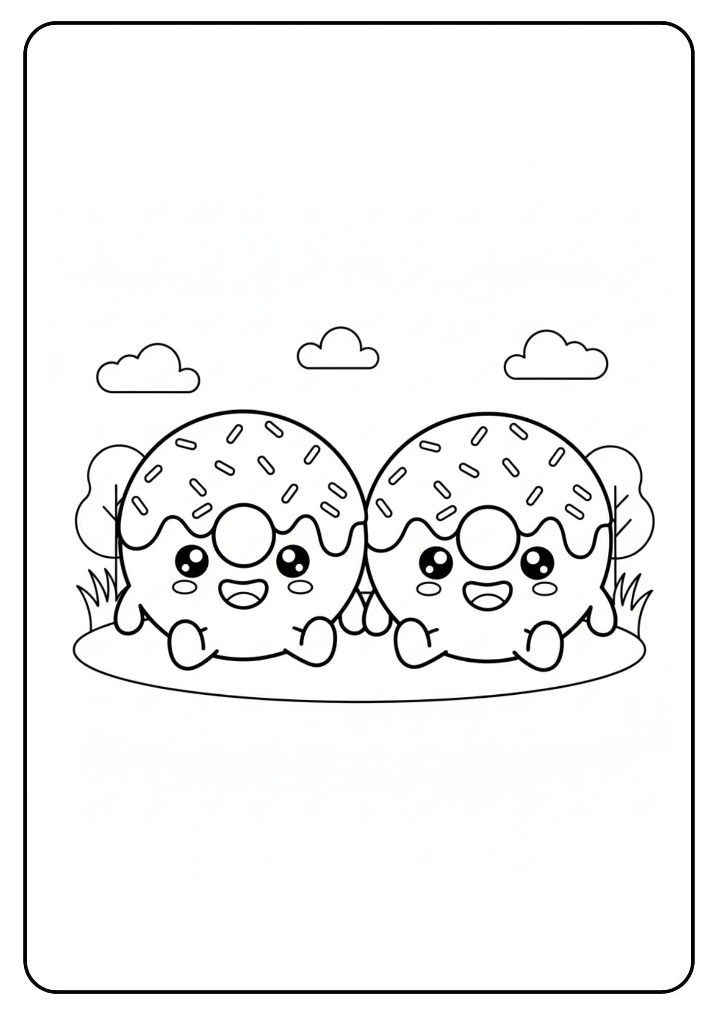 Donut schattig met vriendje