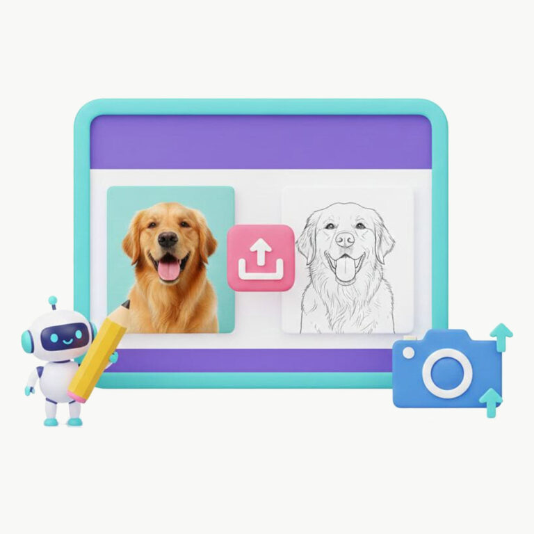 Foto naar kleurplaat 1