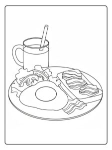 Gezellige kleurplaten schattig eten Lachende kaas