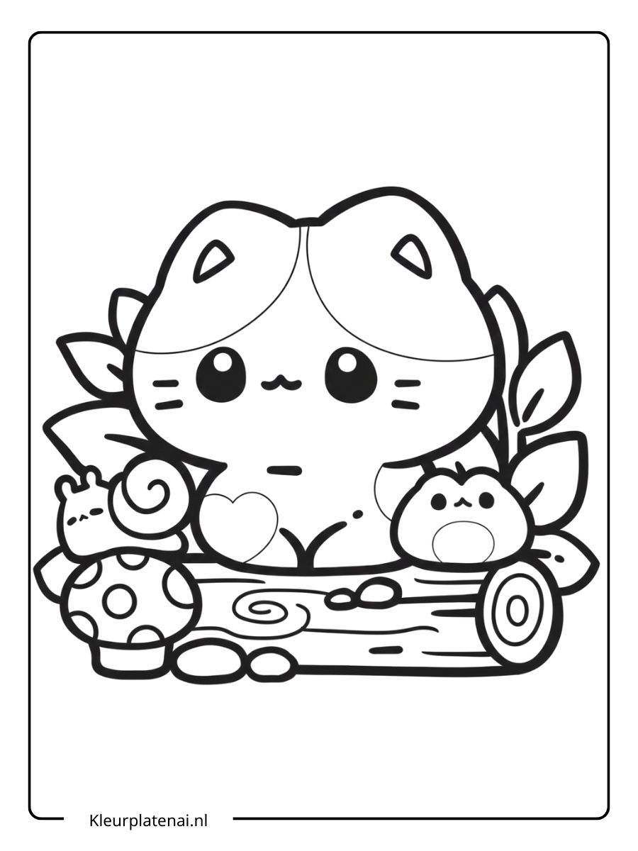 Kleurplaat Kitten Schattig (16)