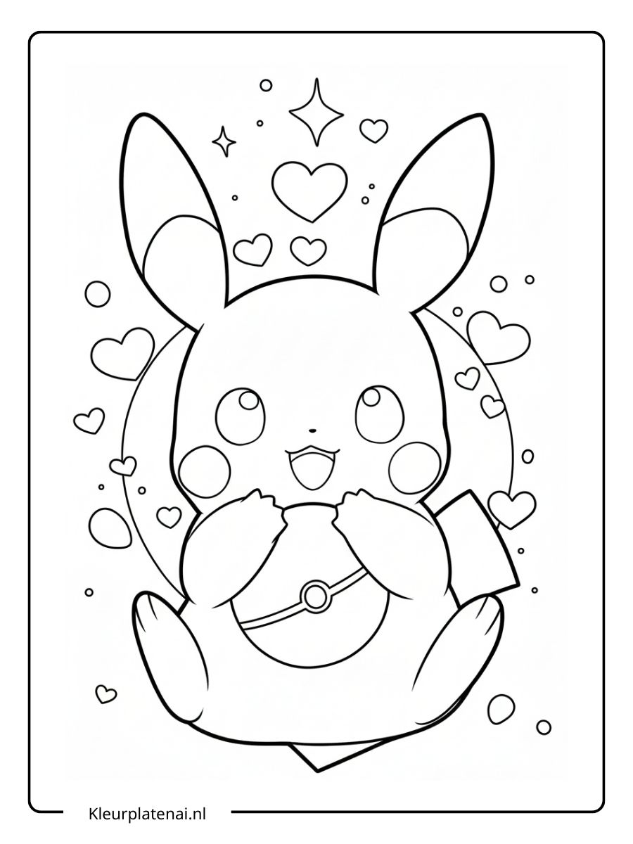 Kleurplaat Pokemon Schattig (14)