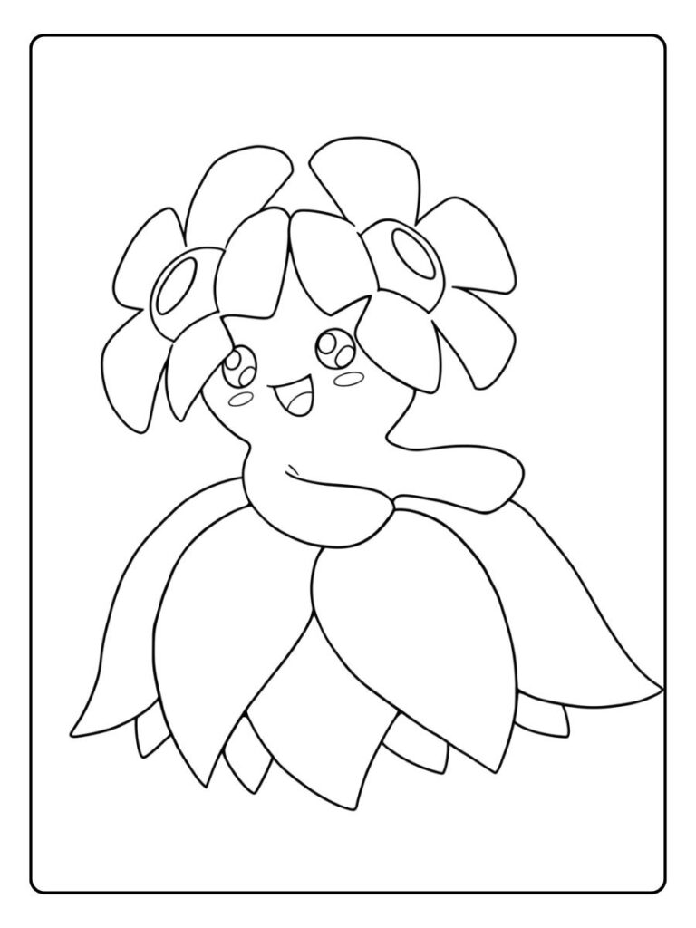 Kleurplaat Pokemon Schattig Pikachu met Verrassing