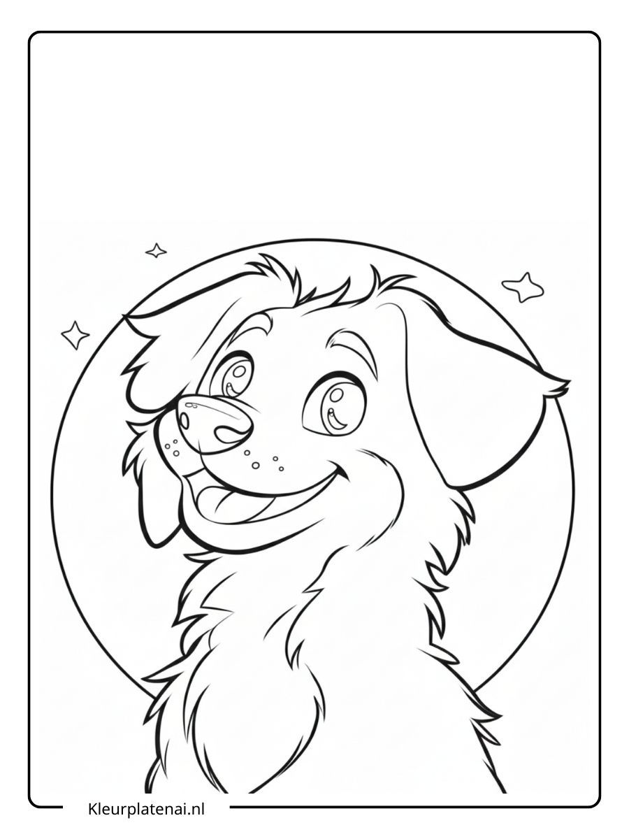 Kleurplaat Puppy Schattig (21)