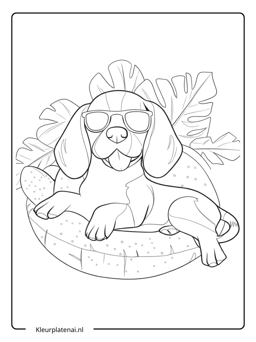 Kleurplaat Puppy Schattig (22)