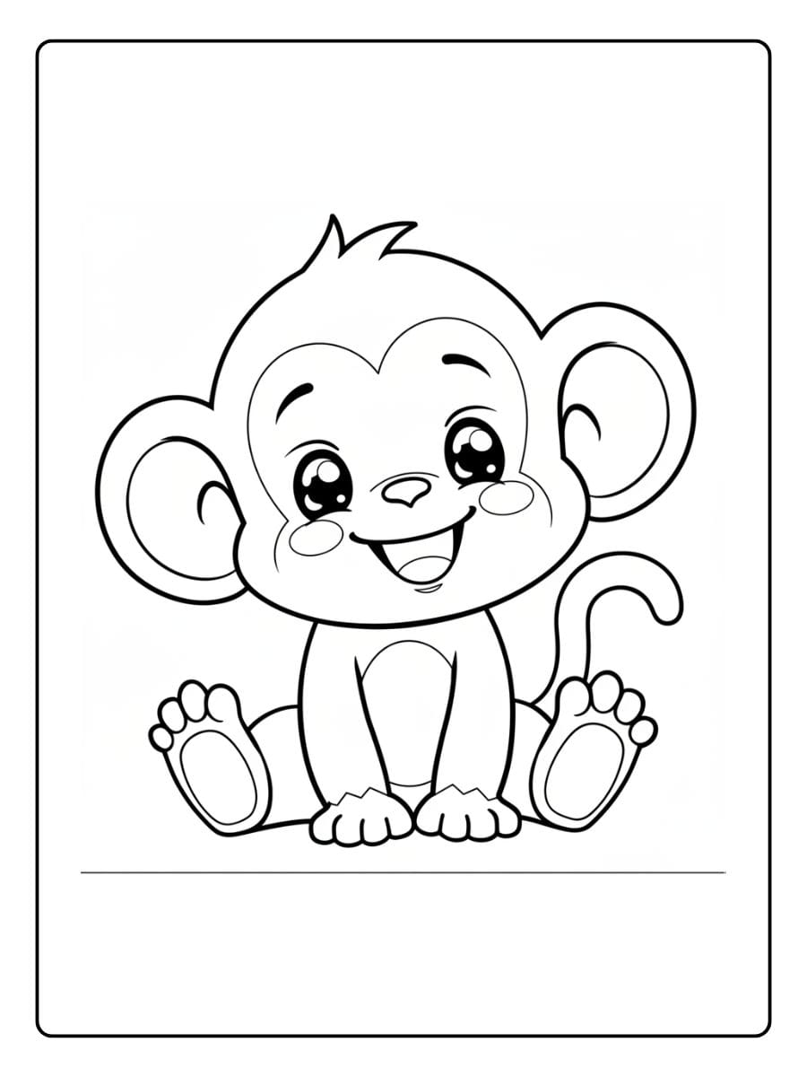 Kleurplaat Schattige Dieren (1)