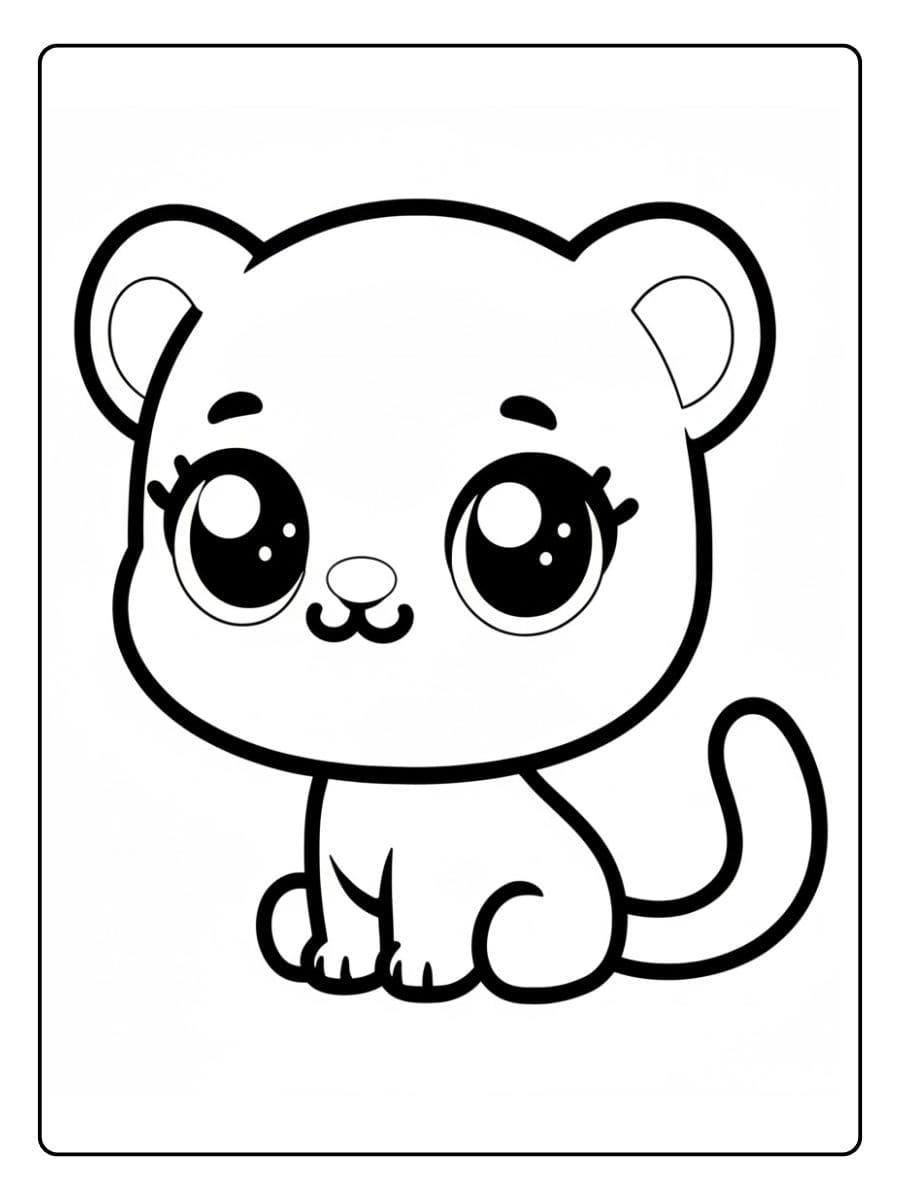 Leuke panter kleurplaat voor kinderen