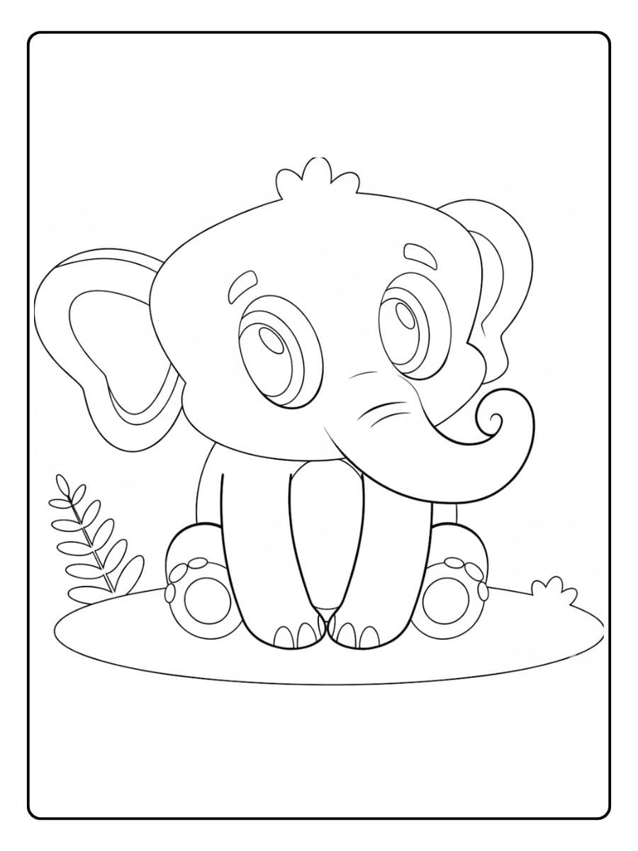 Nieuwe kleurplaat schattige diertjes