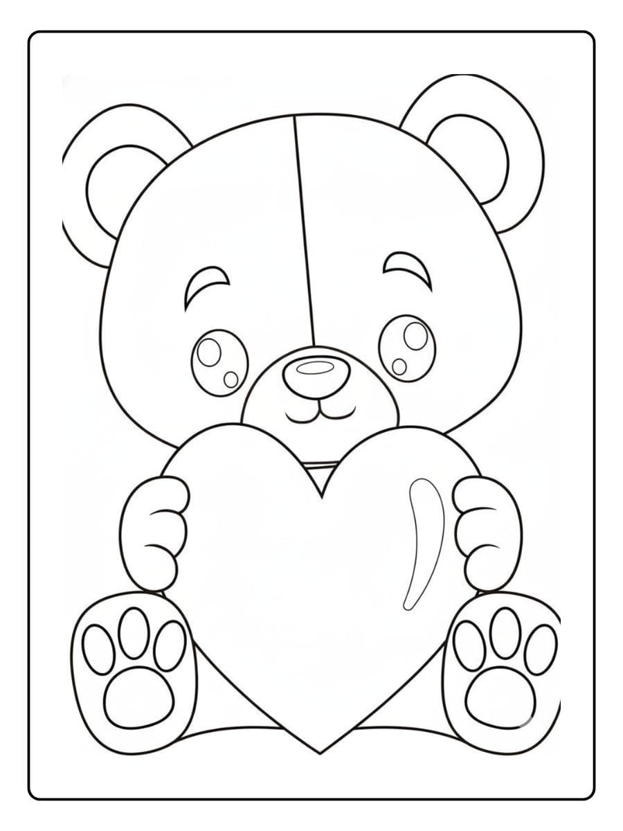 Schattig Beertje Kleurplaat (5)