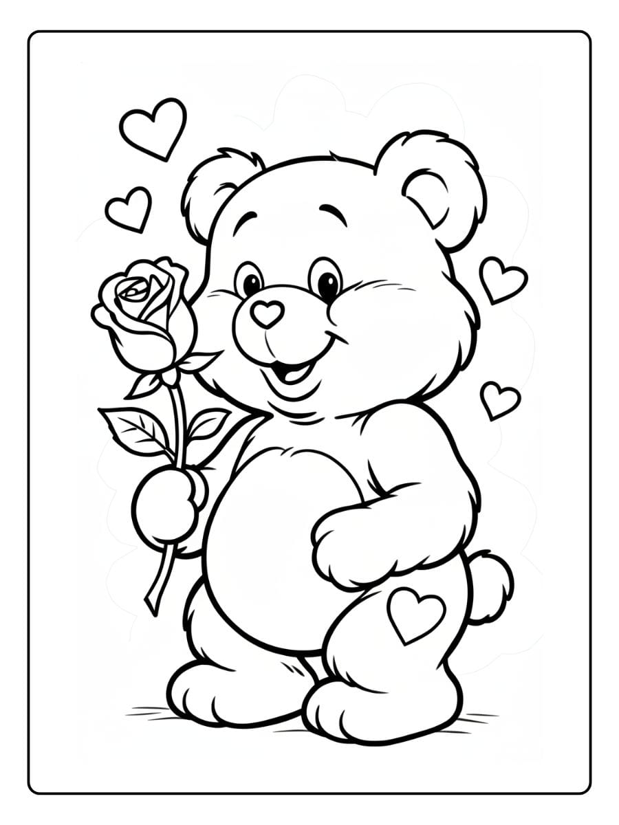 Schattig Beertje Kleurplaat (6)