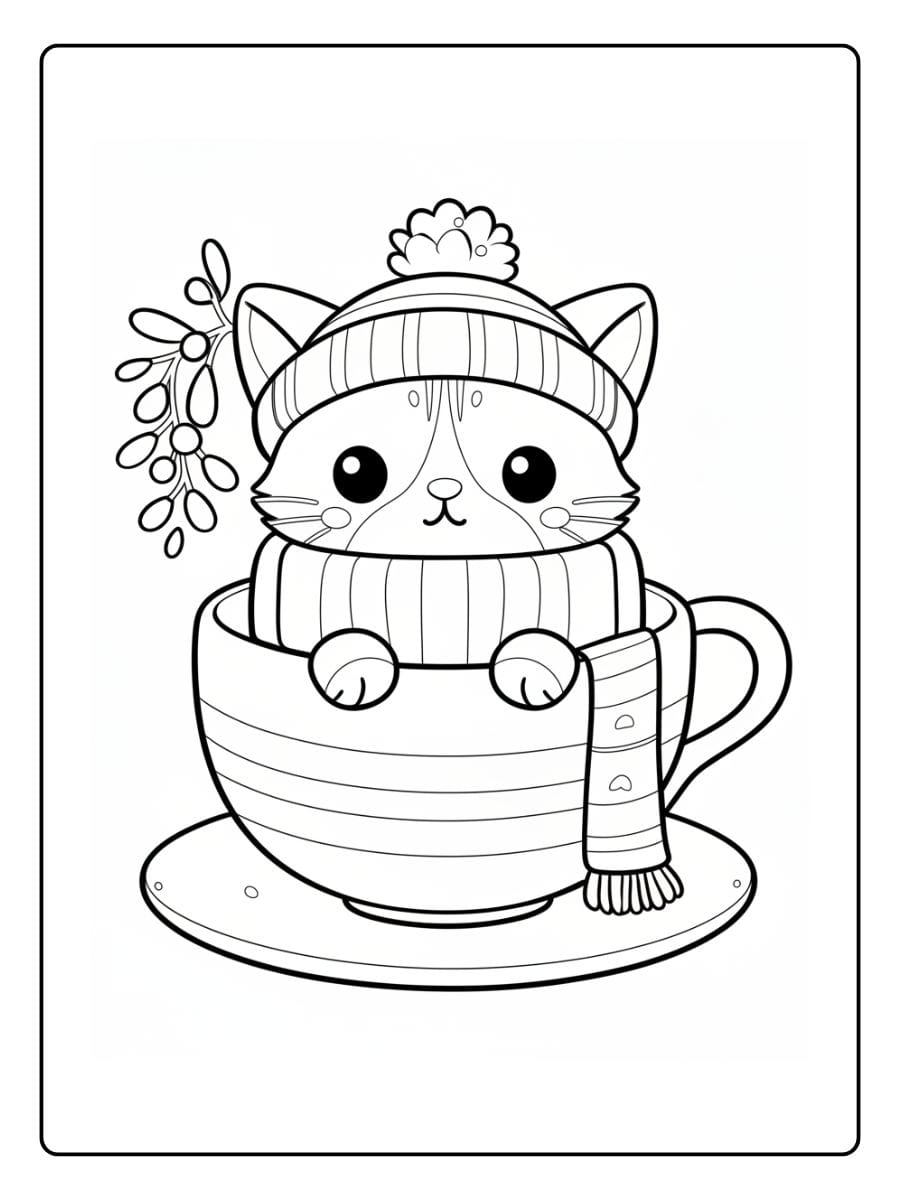 Schattig Poesje Kleurplaat (3)