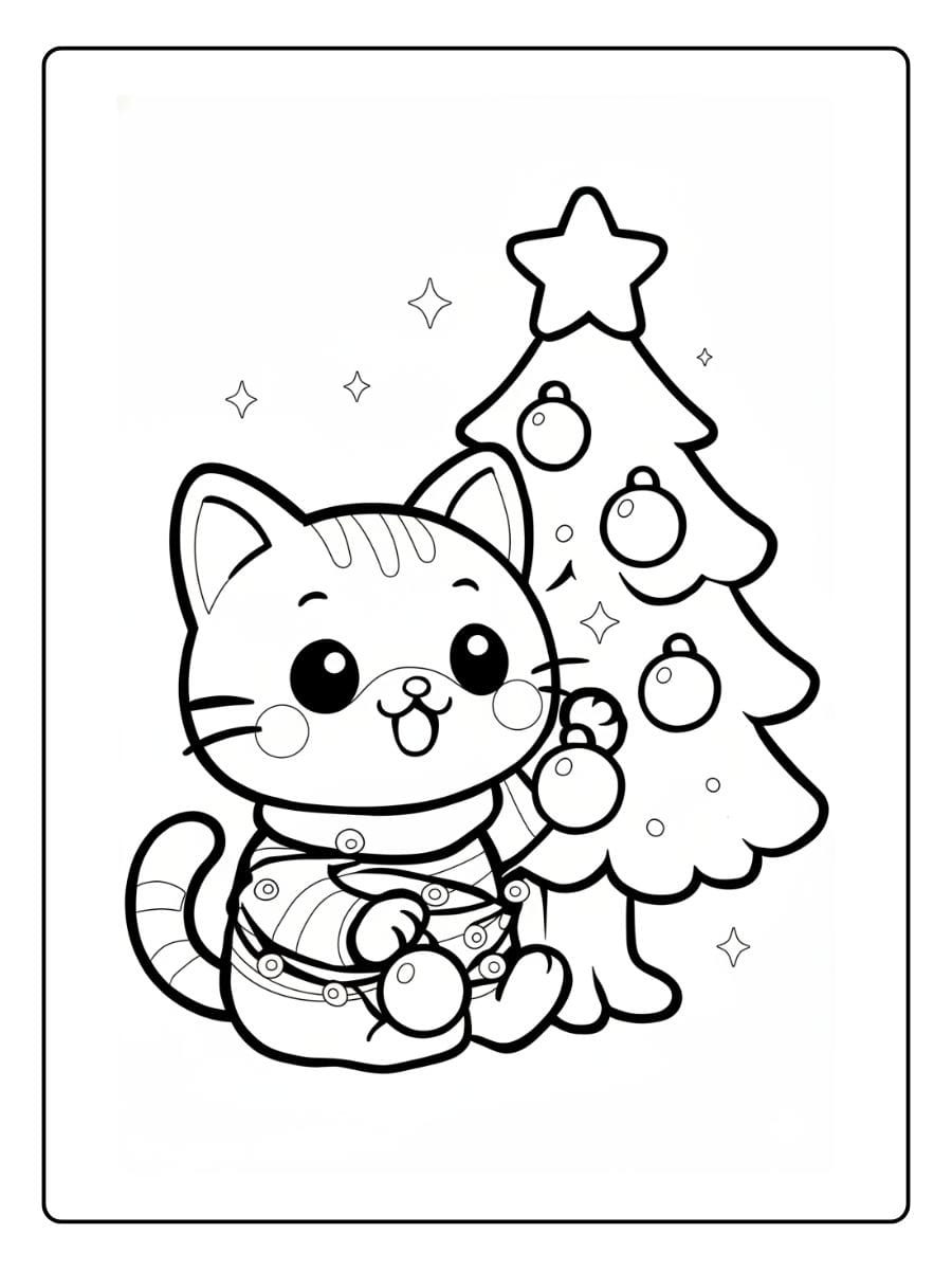 Schattig Poesje Kleurplaat (4)