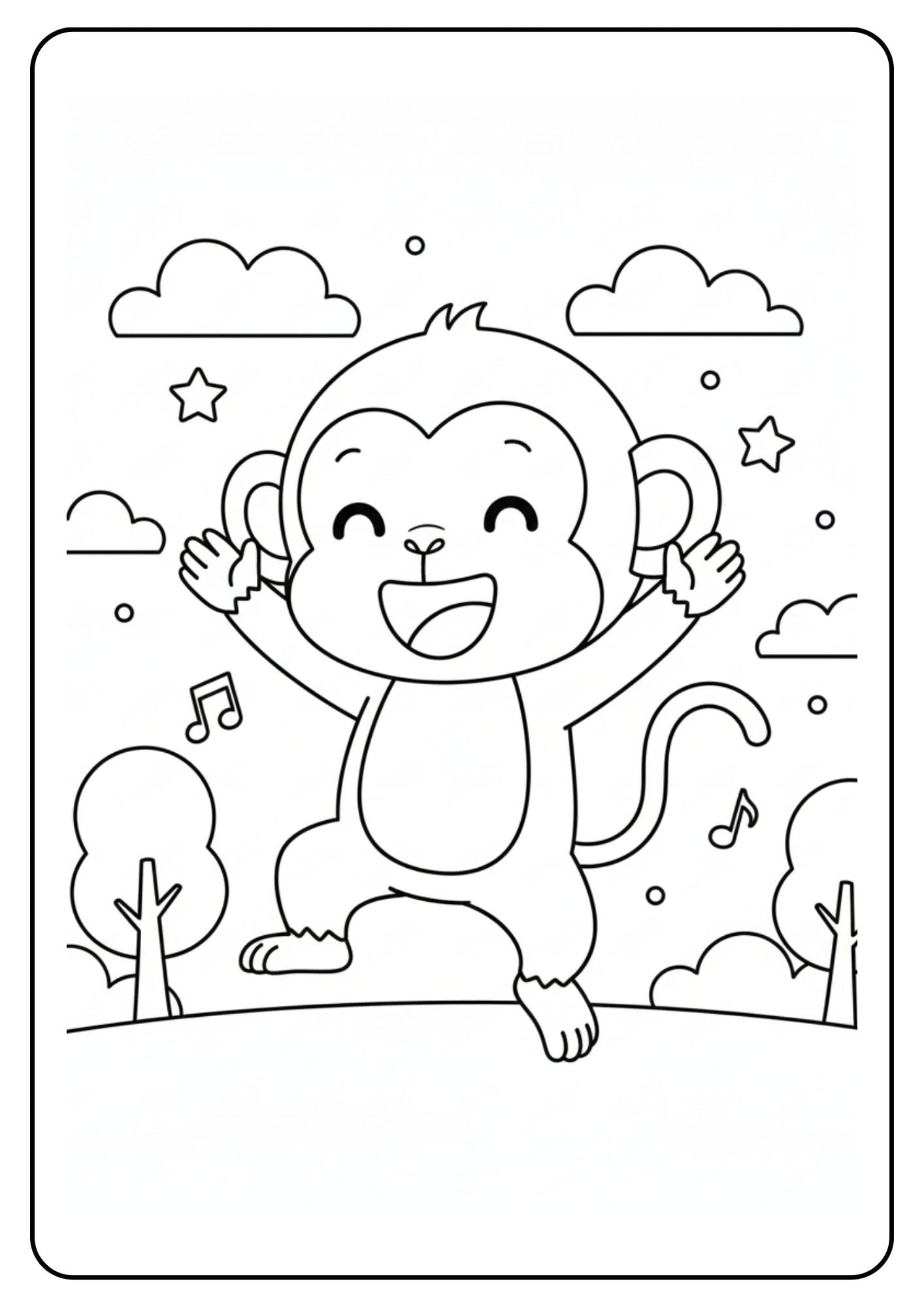 Springende aap schattig