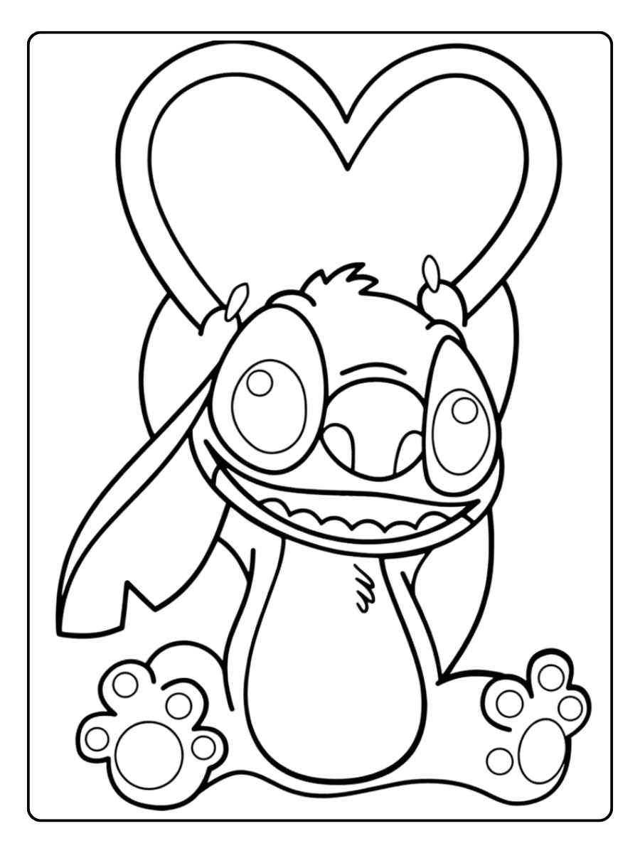 Stitch Kleurplaat Schattig Baby dier