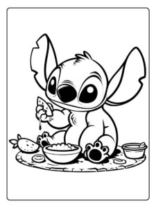 Stitch Kleurplaat Schattig Zo schattig als Stitch