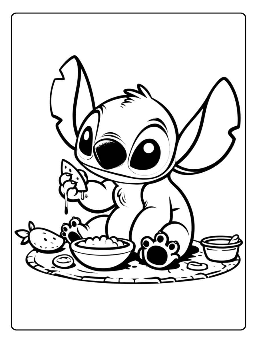 Stitch Kleurplaat Schattig Zo schattig als Stitch