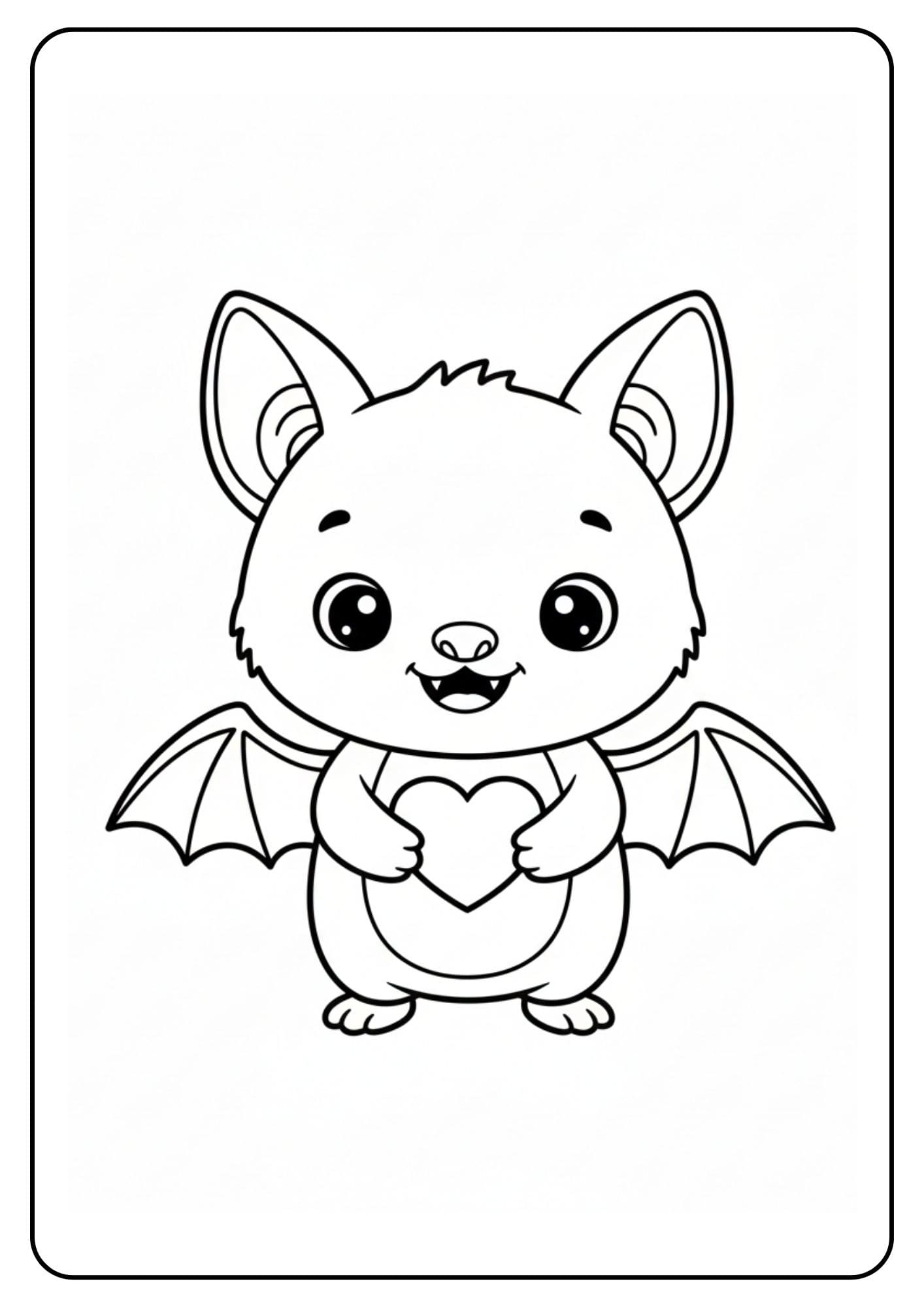 Vleermuis schattig met hartje
