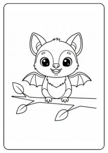 Vleermuis schattig op tak