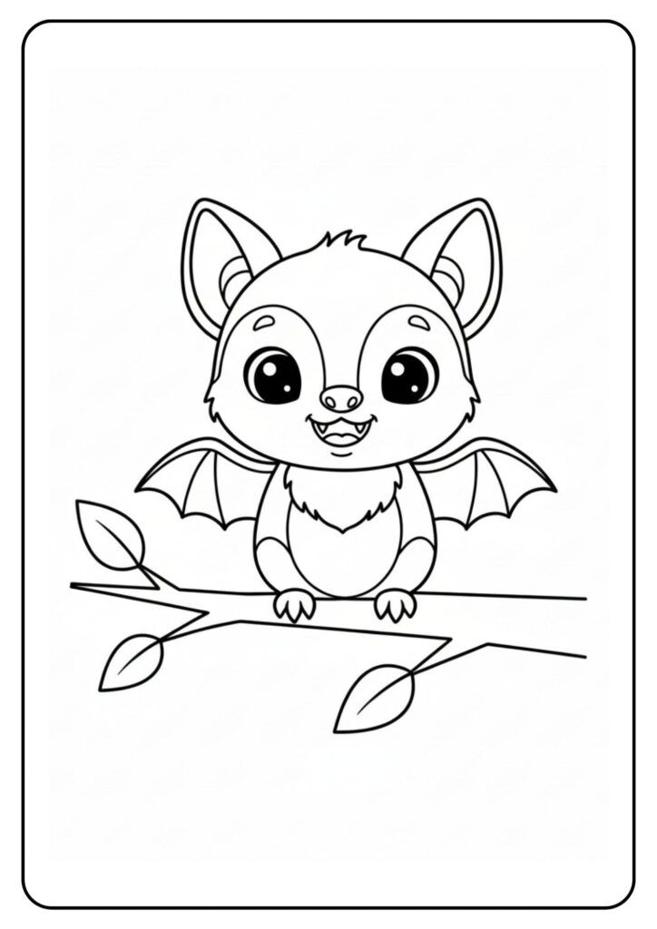 Vleermuis schattig op tak