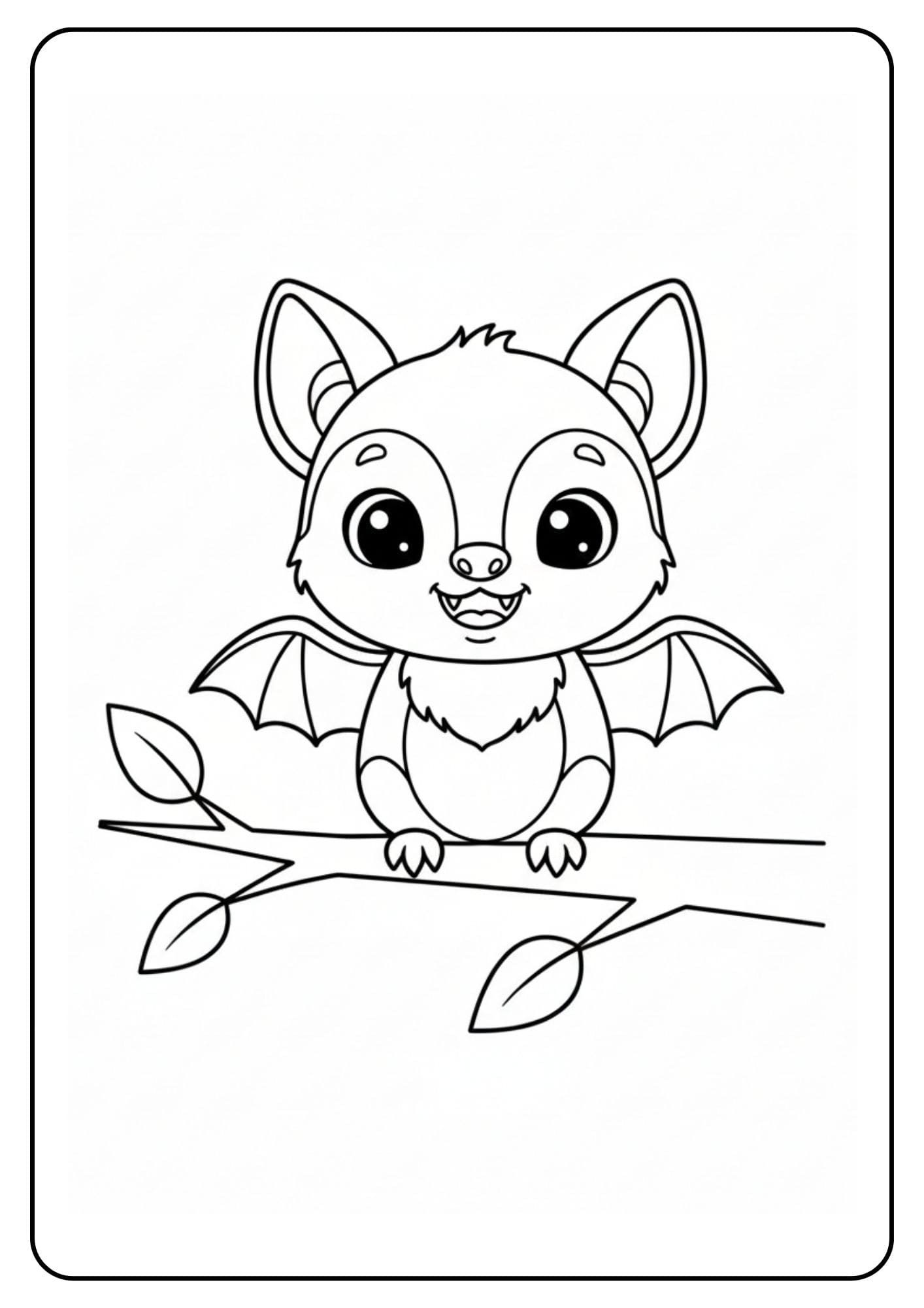 Vleermuis schattig op tak