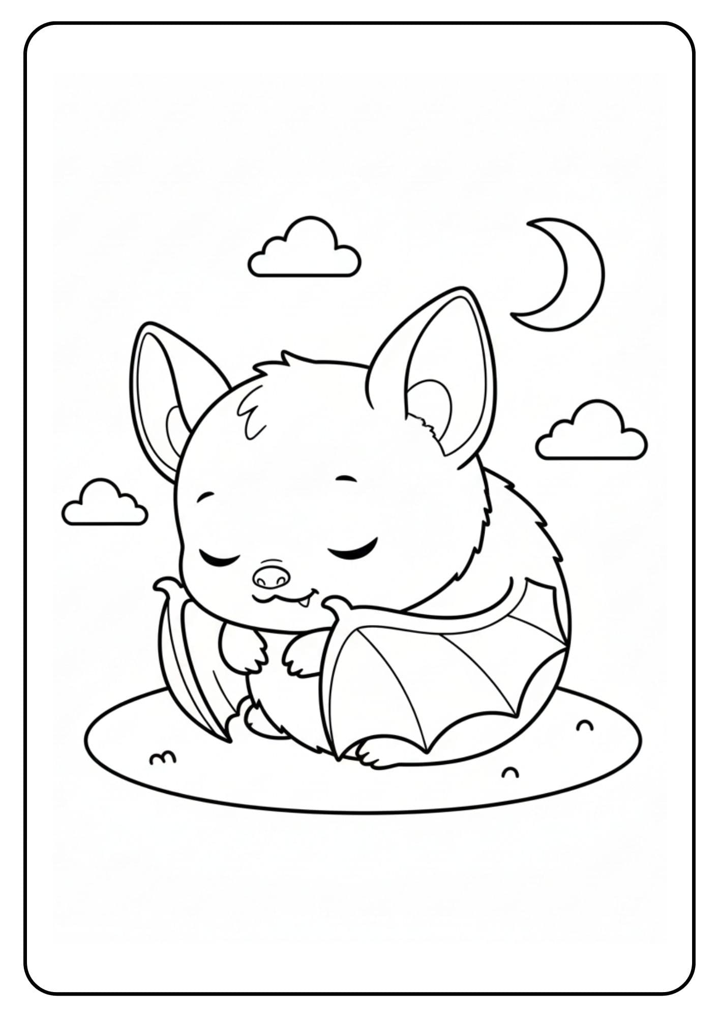 Vleermuis schattig slapend