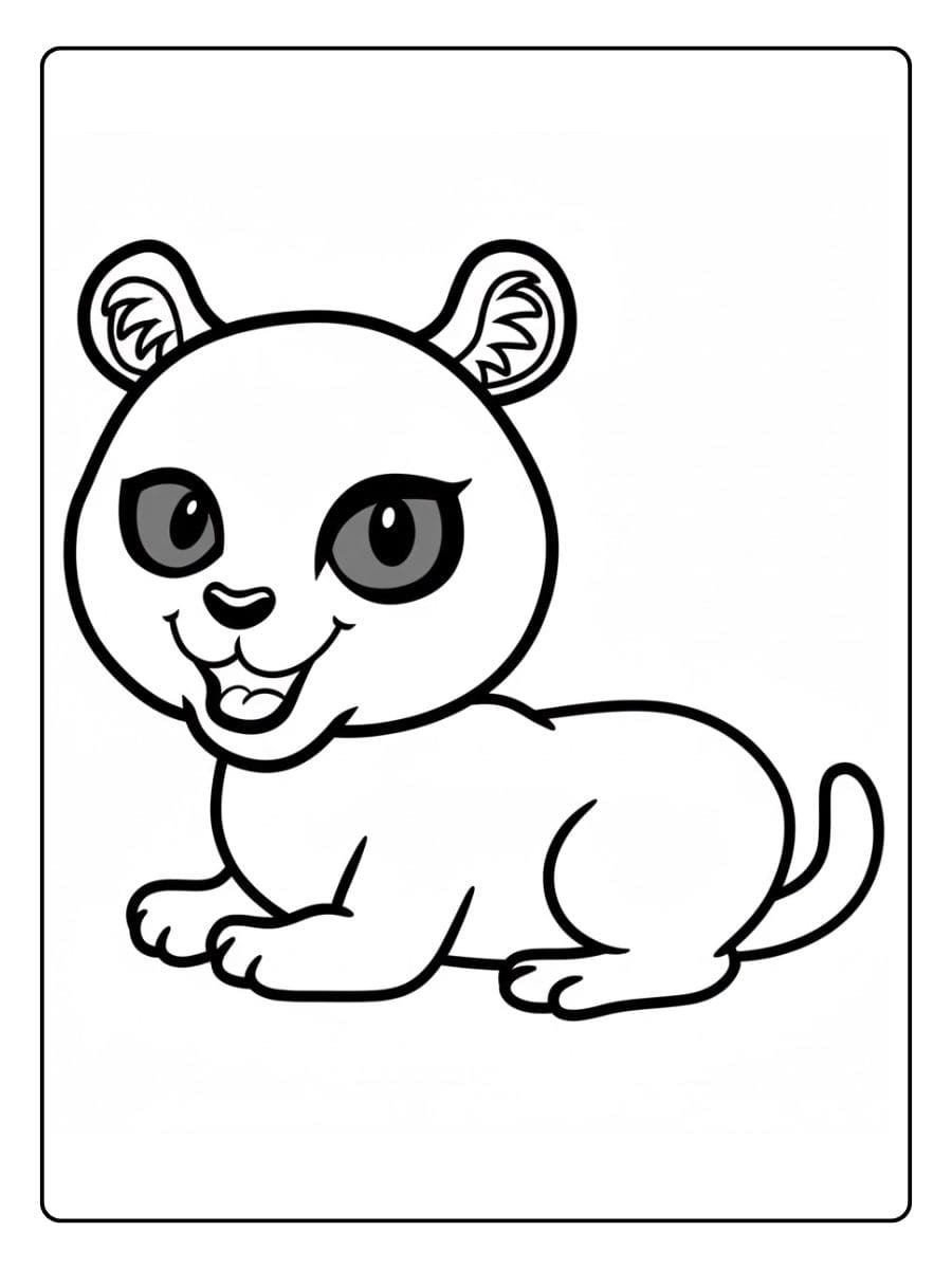 Vrolijke panter kleurplaat kleurplaat panter schattig